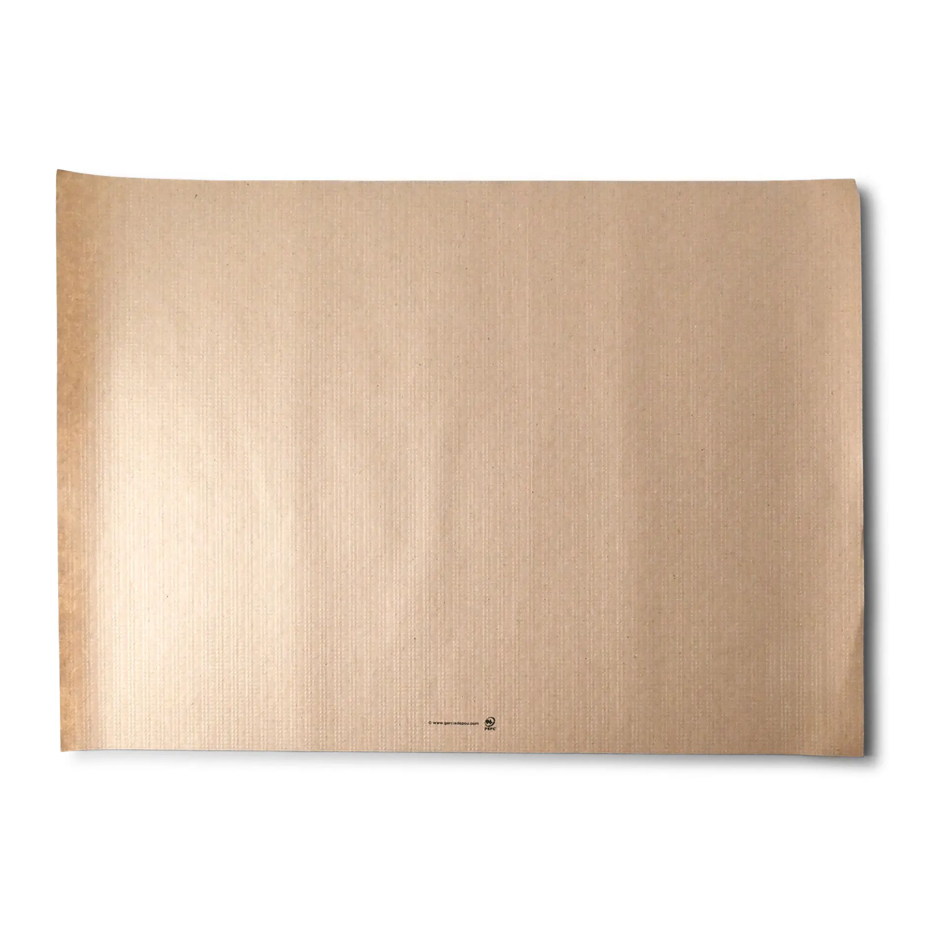Tovaglietta in rPaper non sbiancato di 31 x 43 cm, mostrata piatta su uno sfondo bianco.