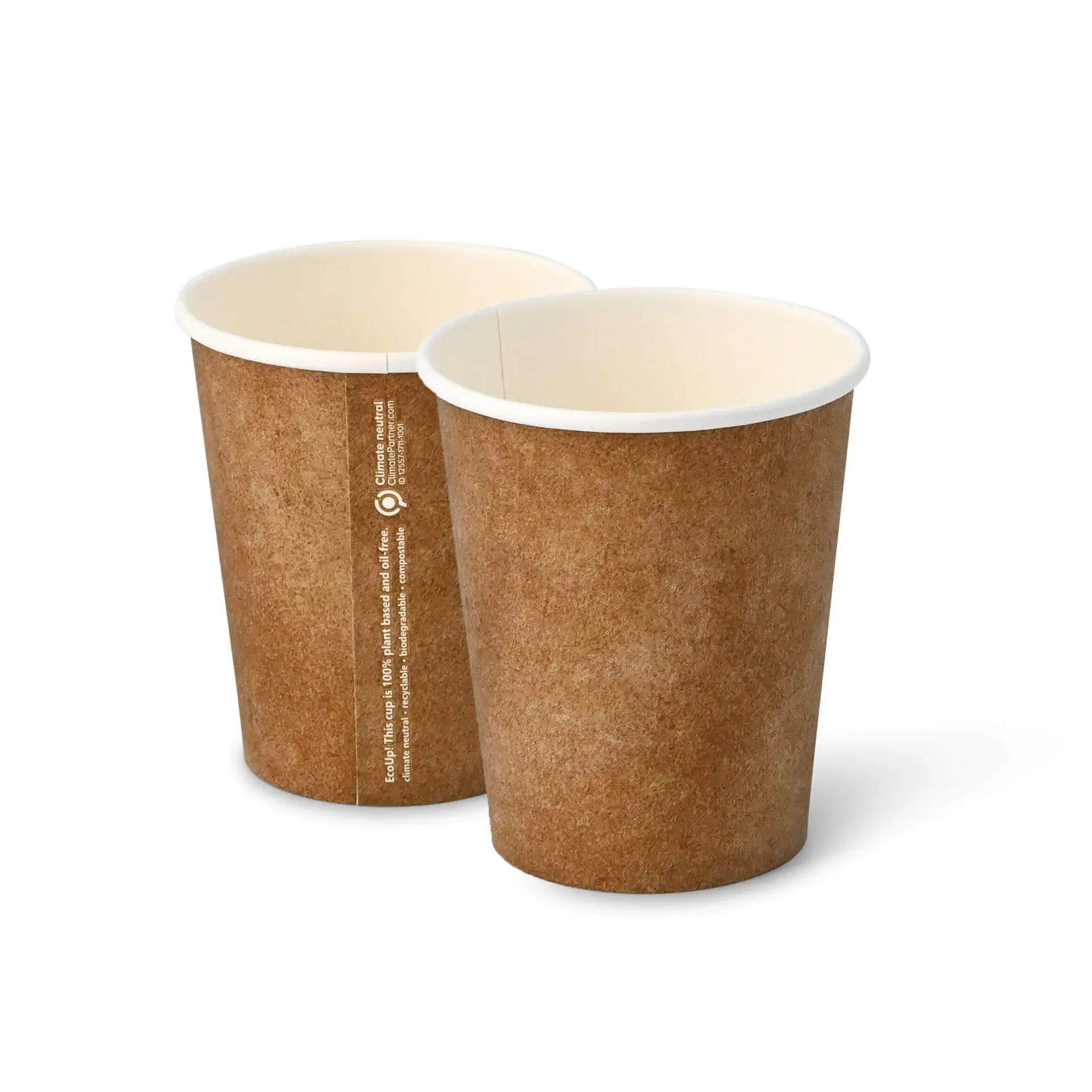 Pappbecher 200 ml / 8 oz, Ø 80 mm, braun, innen weiß