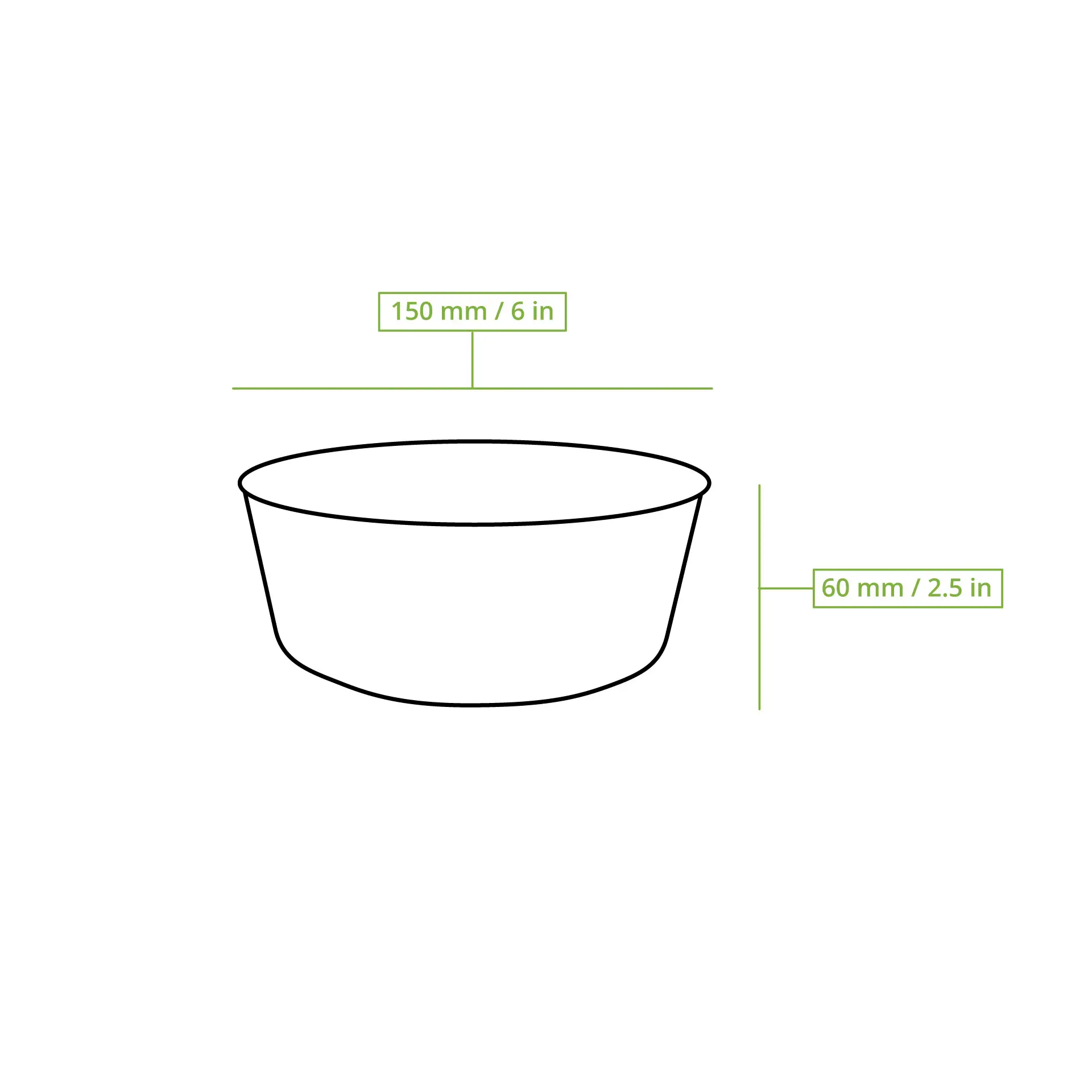 Kartonschale / Salatschale (bio-beschichtet) 650 ml, Ø 150 mm, weiß