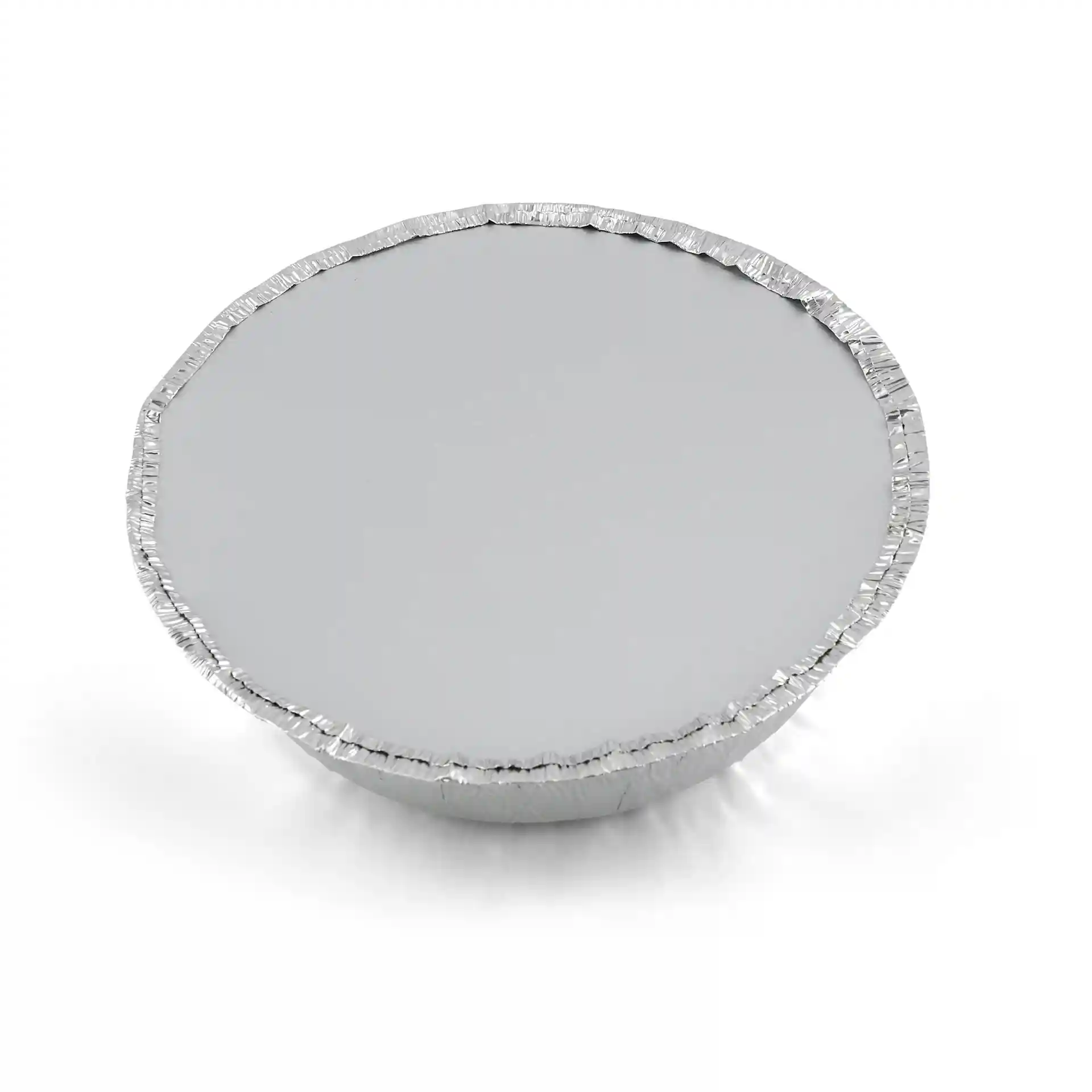 Coperchio rotondo in cartone di alluminio per contenitore da 830 ml, con un diametro di 180 mm e design leggero.