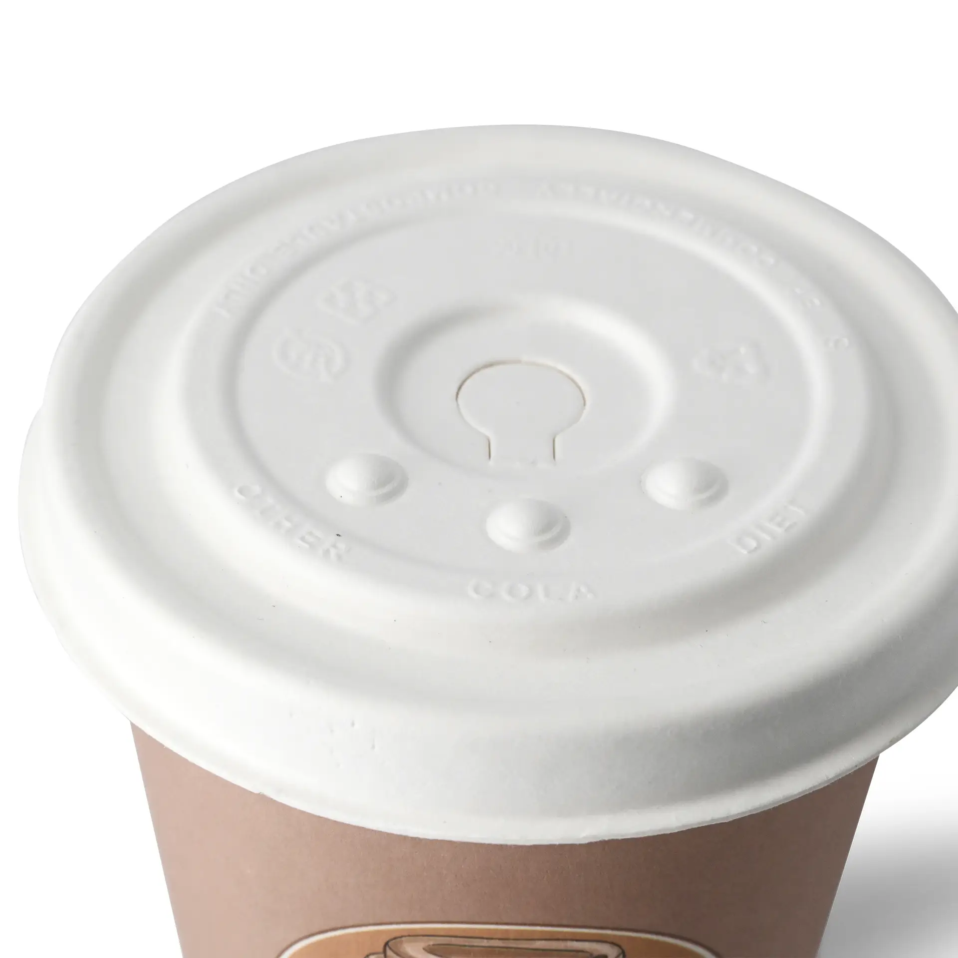 Papp-Flachdeckel Ø 90 mm, weiß, Halmkreuz