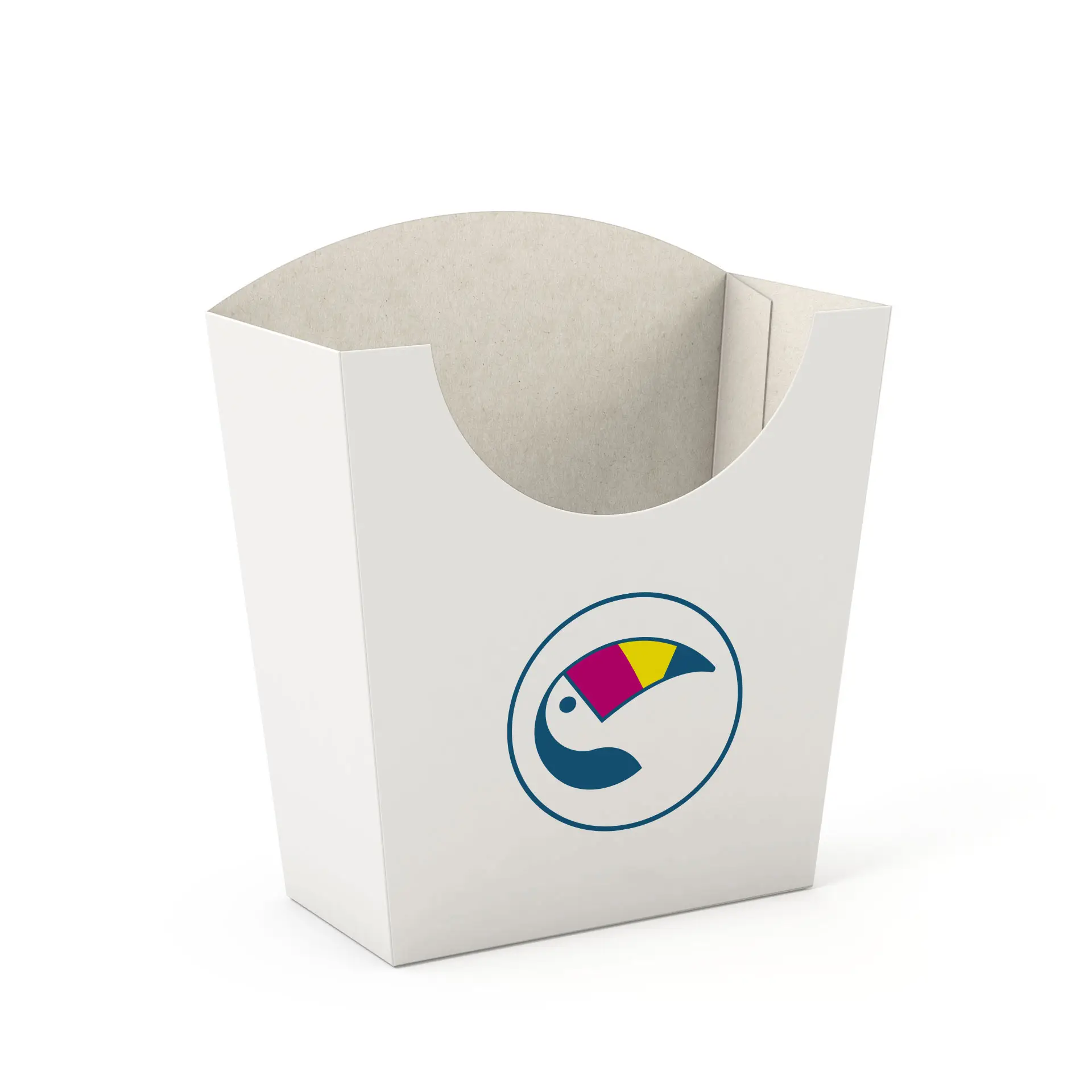 Scatole per patatine personalizzate, 10 x 5 x 11,3 cm, bianche, rettangolari