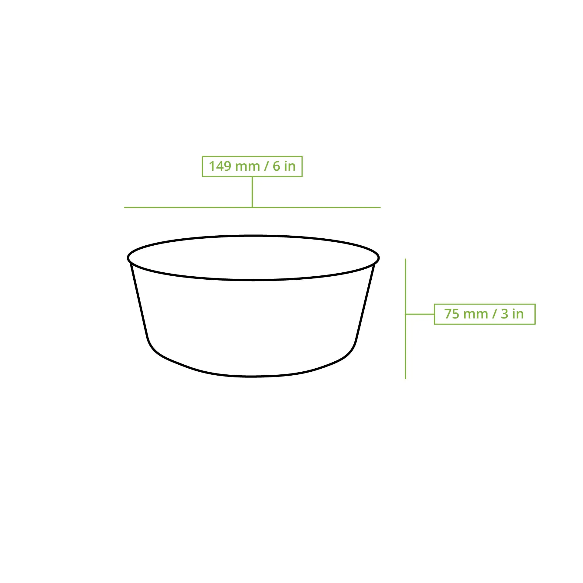 Kartonschale / Salatschale 800 ml, Ø 150 mm, braun