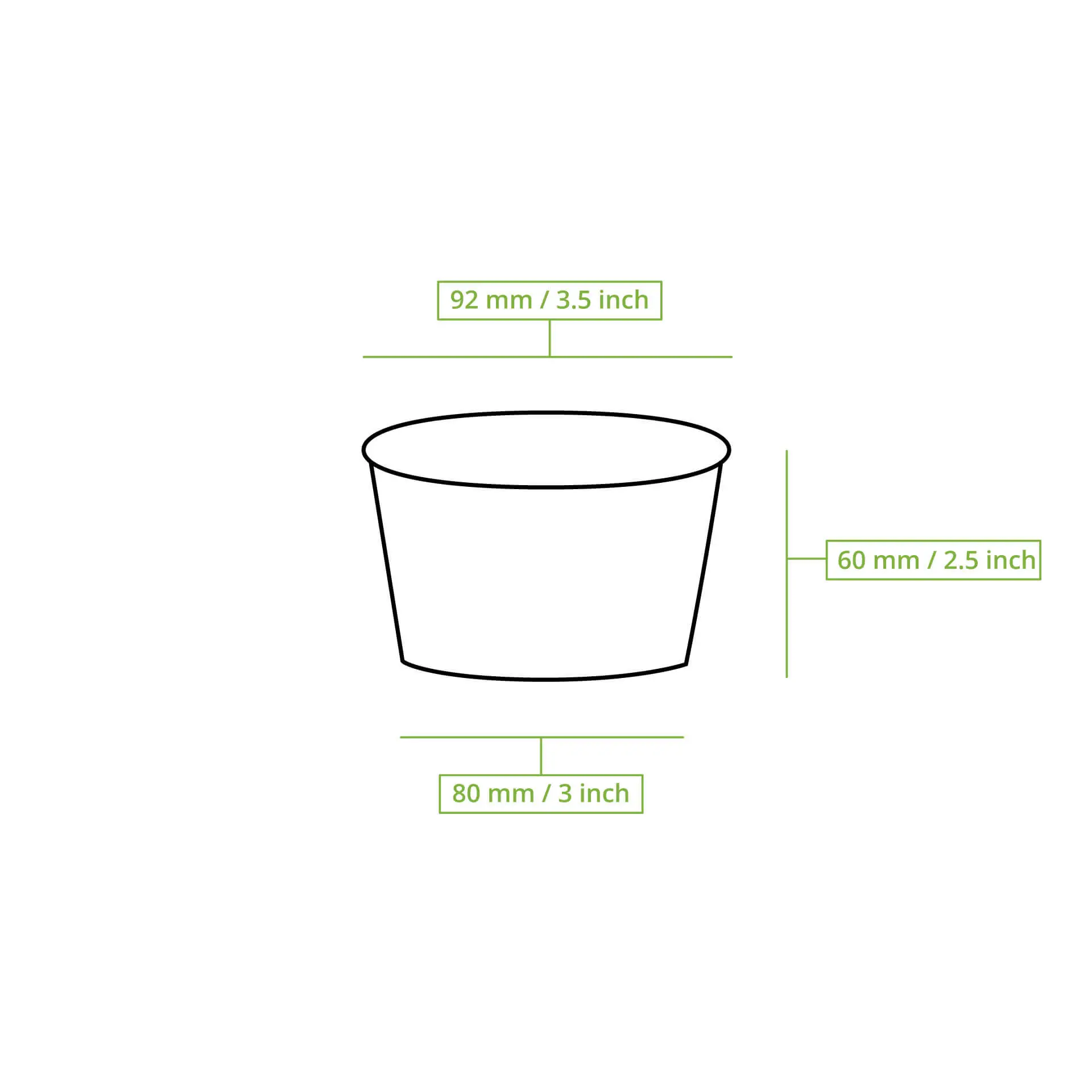 Eisbecher Pappe M (beschichtet) 200 ml, max. 270 ml, Ø 92 mm, braun
