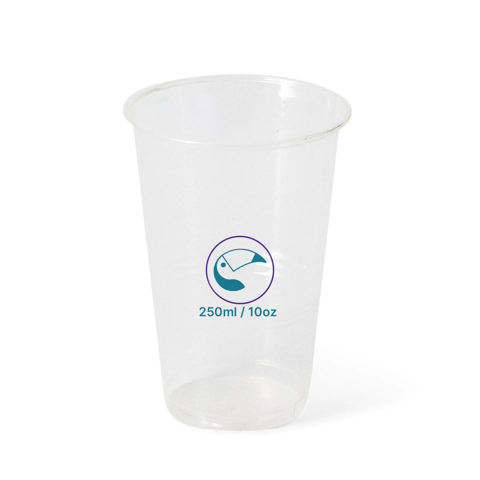 Bicchieri di plastica personalizzati 250 ml / 10 oz, trasparenti, rPET