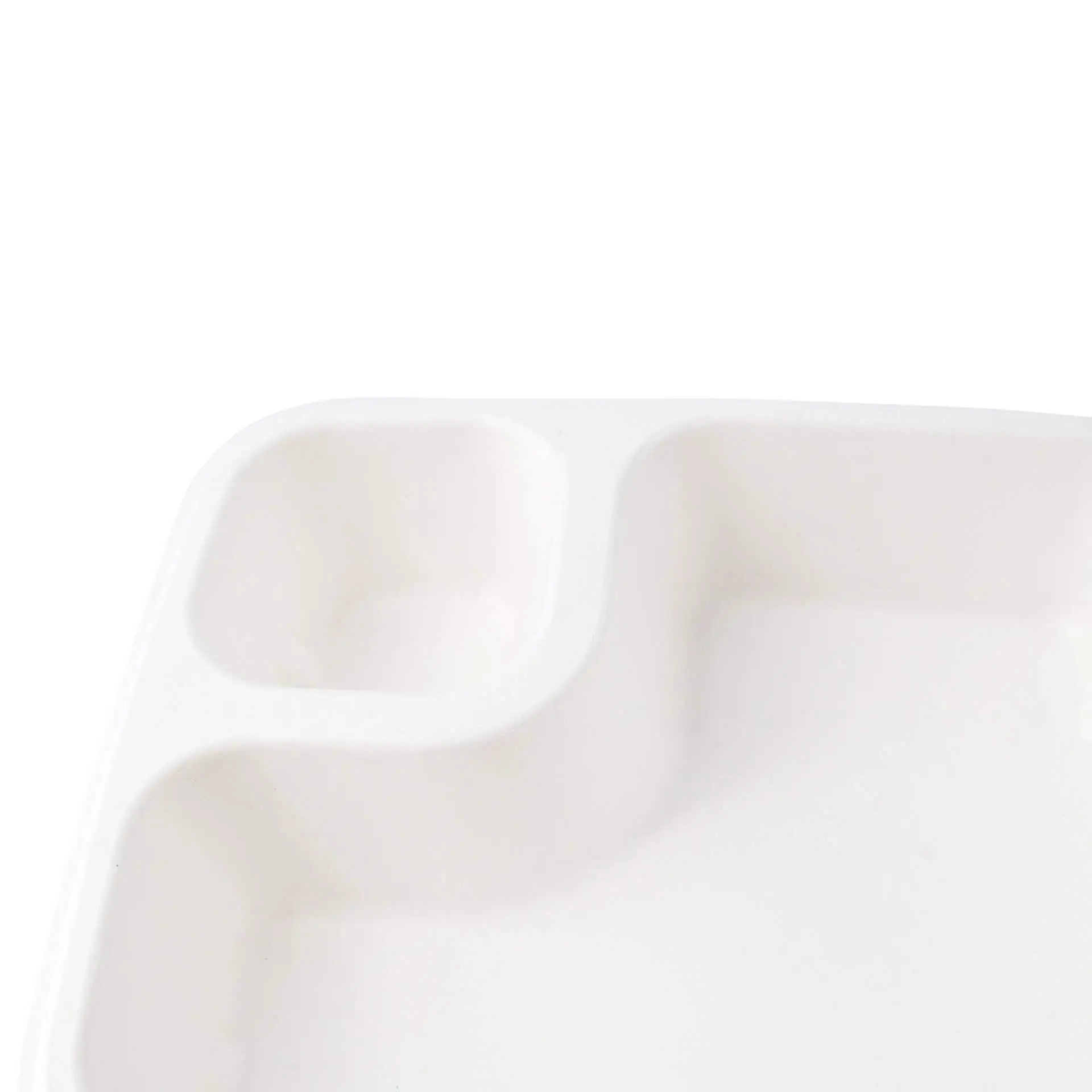 Dip Teller aus Zuckerrohr, 16,5 cm x 19 cm, rechteckig