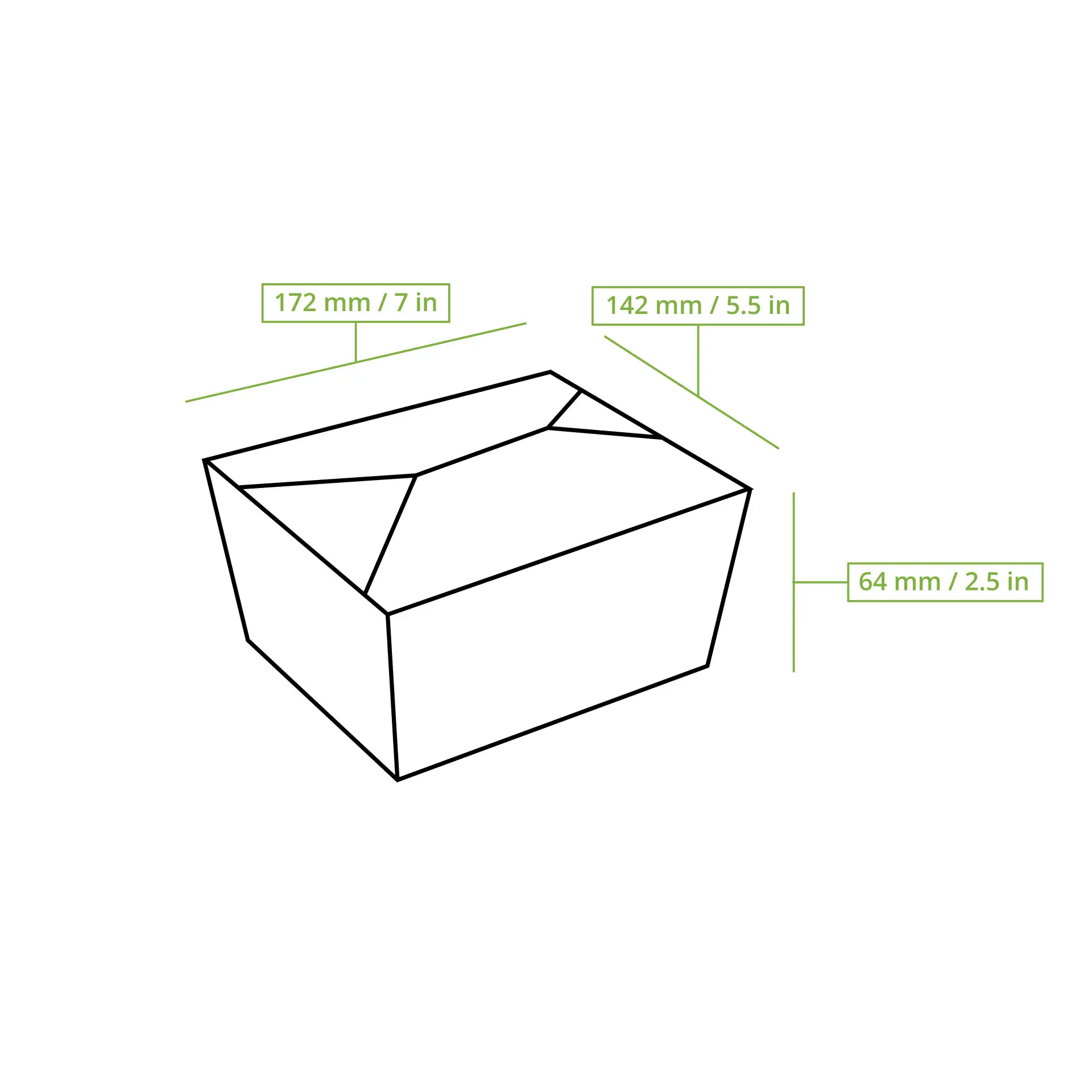 Take-away Boxen (beschichtet) 1150 ml, braun