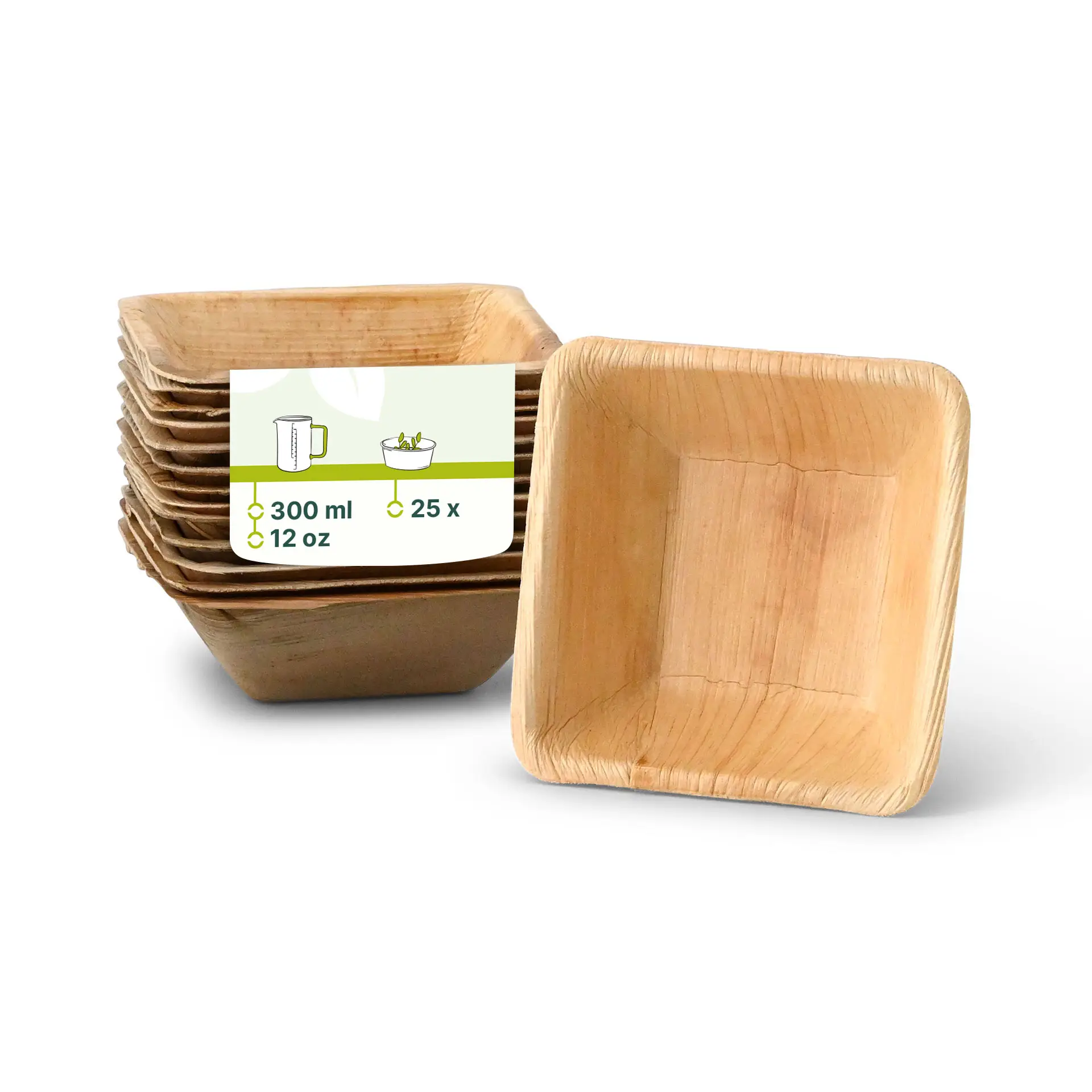 Palmblatt Schalen "Palmware®" 300 ml, quadratisch