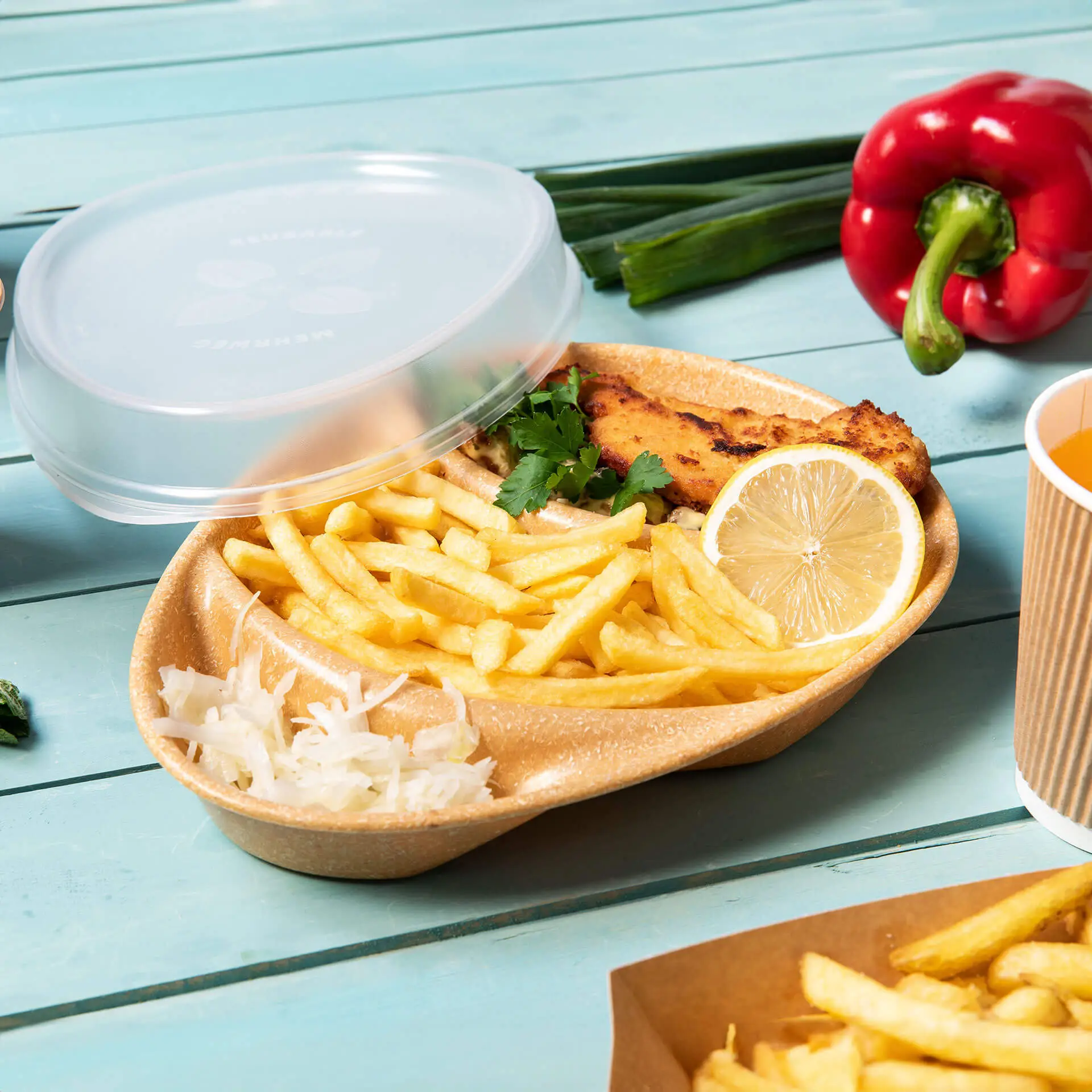 dfc00835-2-fuer-1-mehrweg-menue-teller-merways-plate-275-x-20-x-35-cm-3-kammern-tropfenfoermig-karamell-braun-6