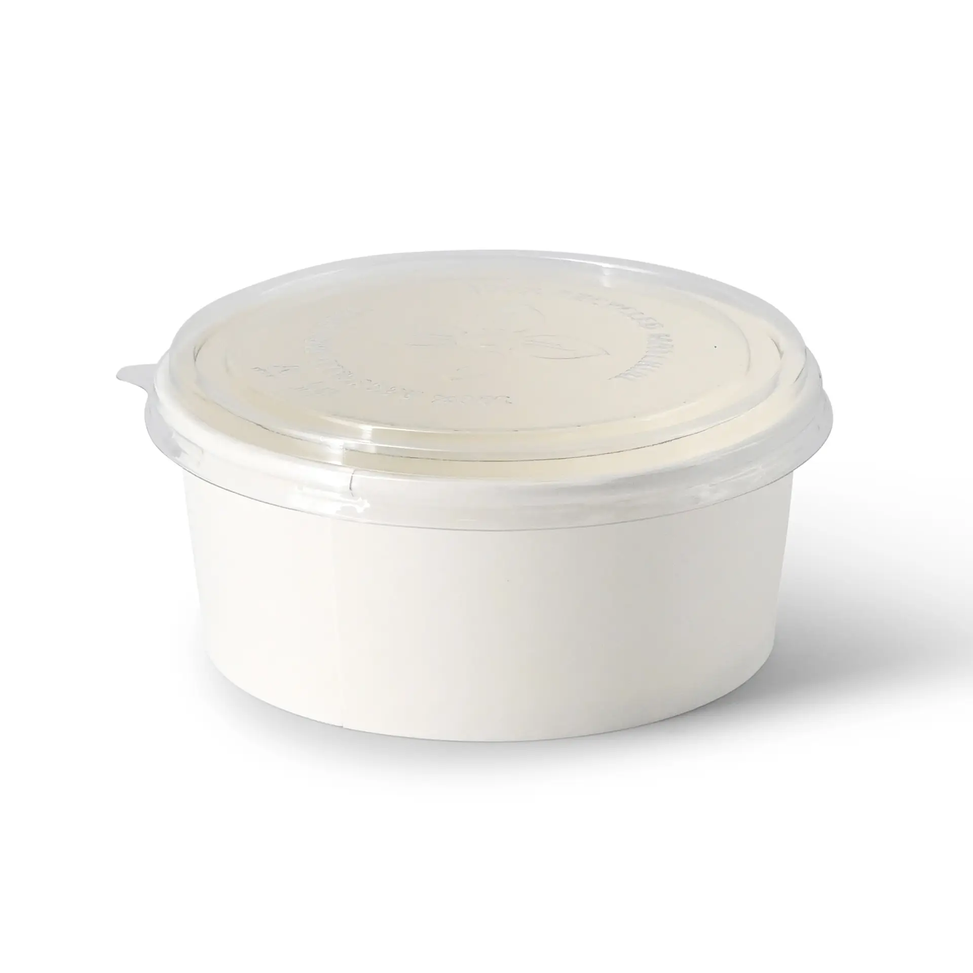 Kartonschale / Salatschale (bio-beschichtet) 650 ml, Ø 150 mm, weiß