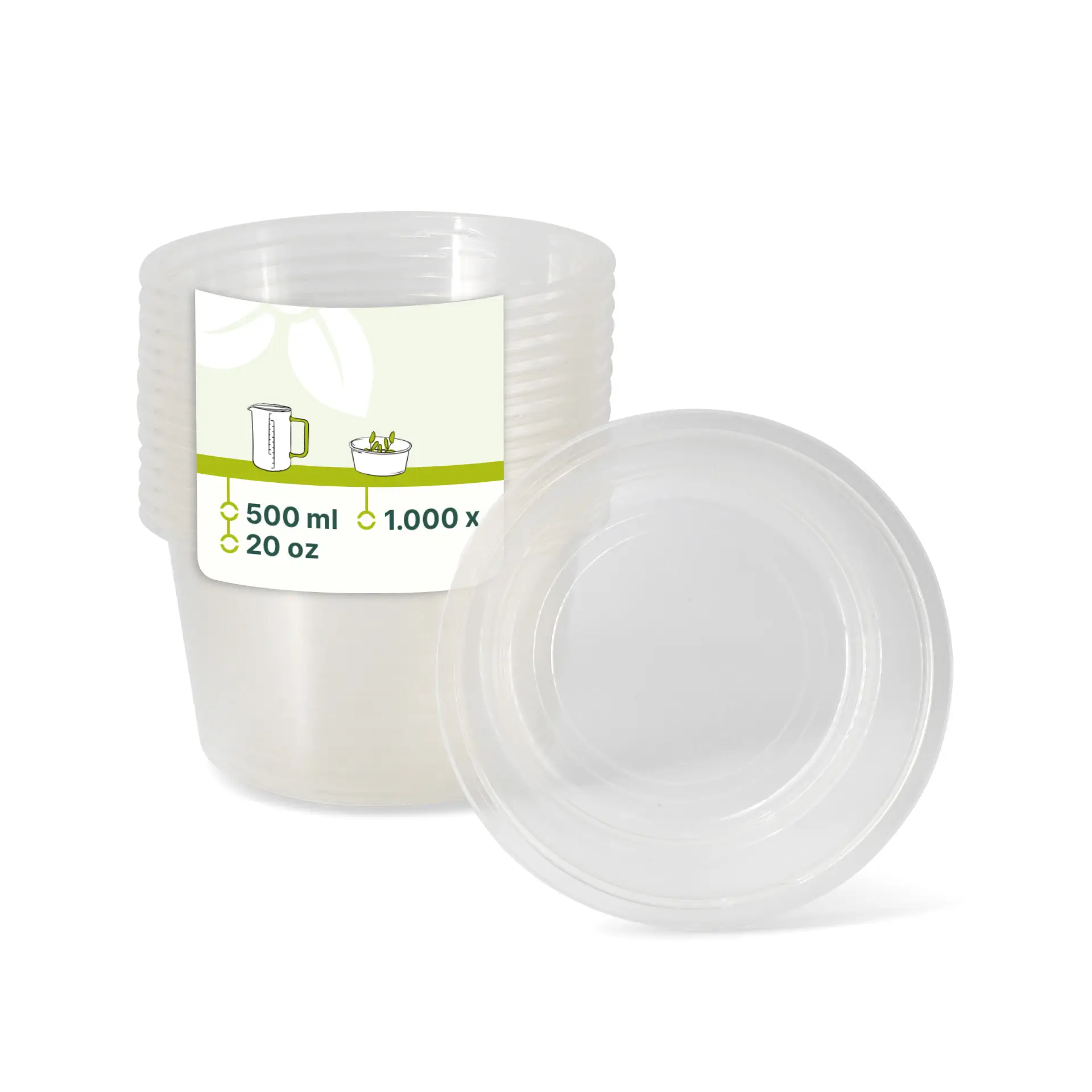 PLA-Deli-Becher 500 ml, Ø 121 mm, rund