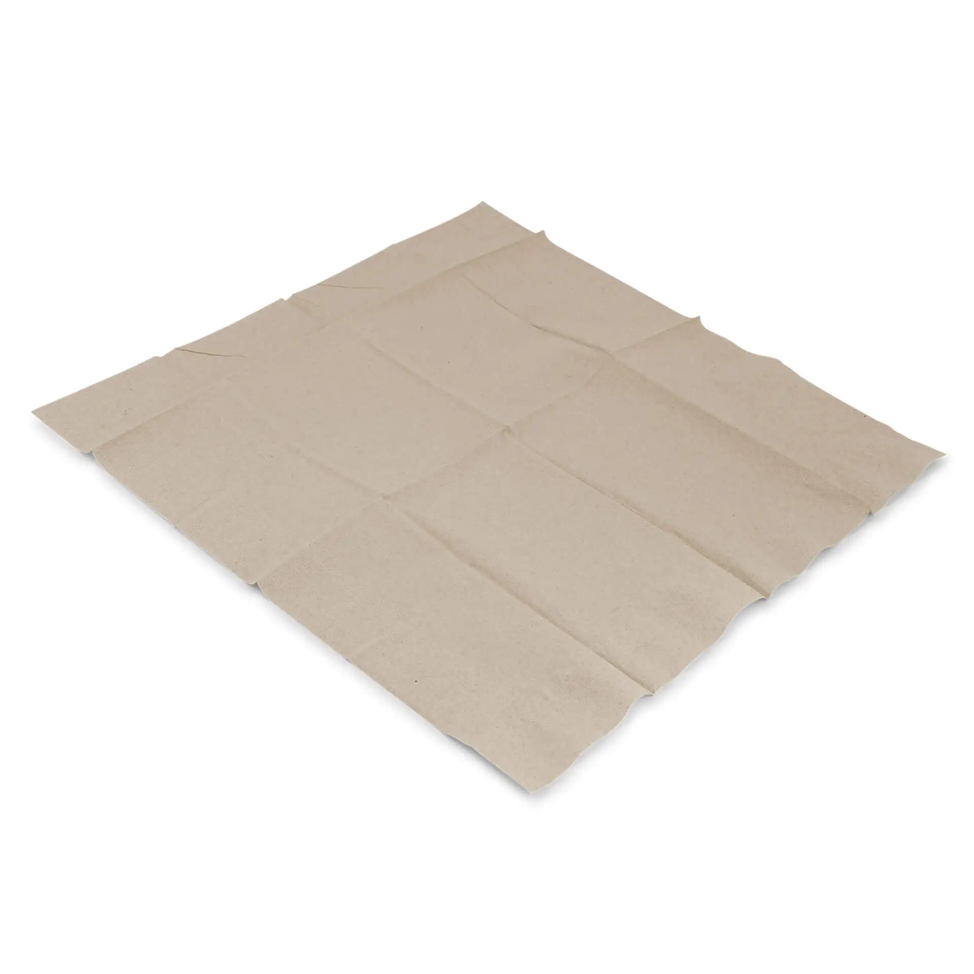 Sacchetto per posate rettangolare in carta riciclata non sbiancata, 2 strati, misura 10 x 19,5 cm.