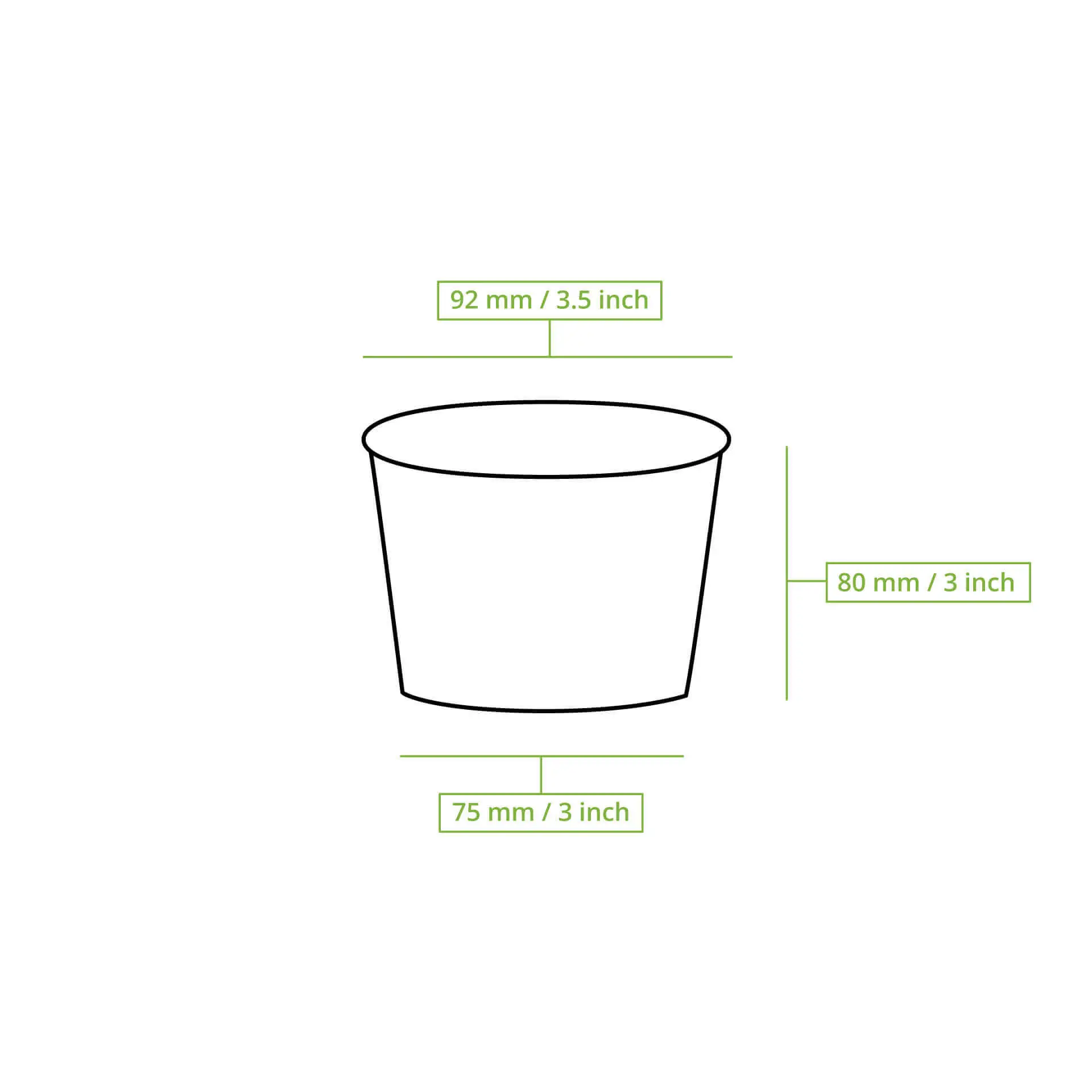 Eisbecher aus Pappe L, 250 ml, max. 350 ml, Ø 92 mm, braun