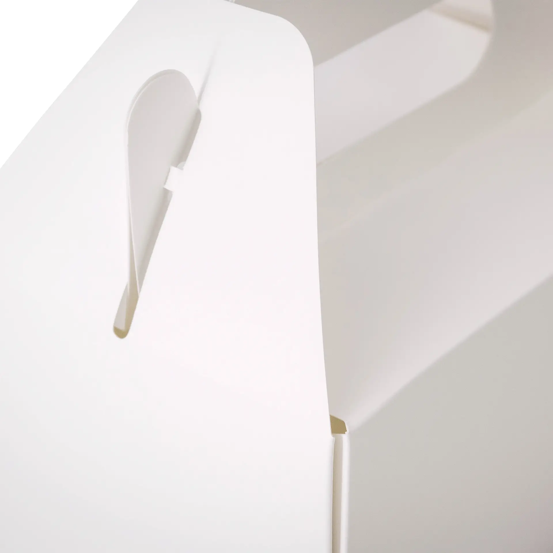 Kuchenbox aus Pappe mit Griff S, 18 x 11 x 9 cm, weiß, faltbar