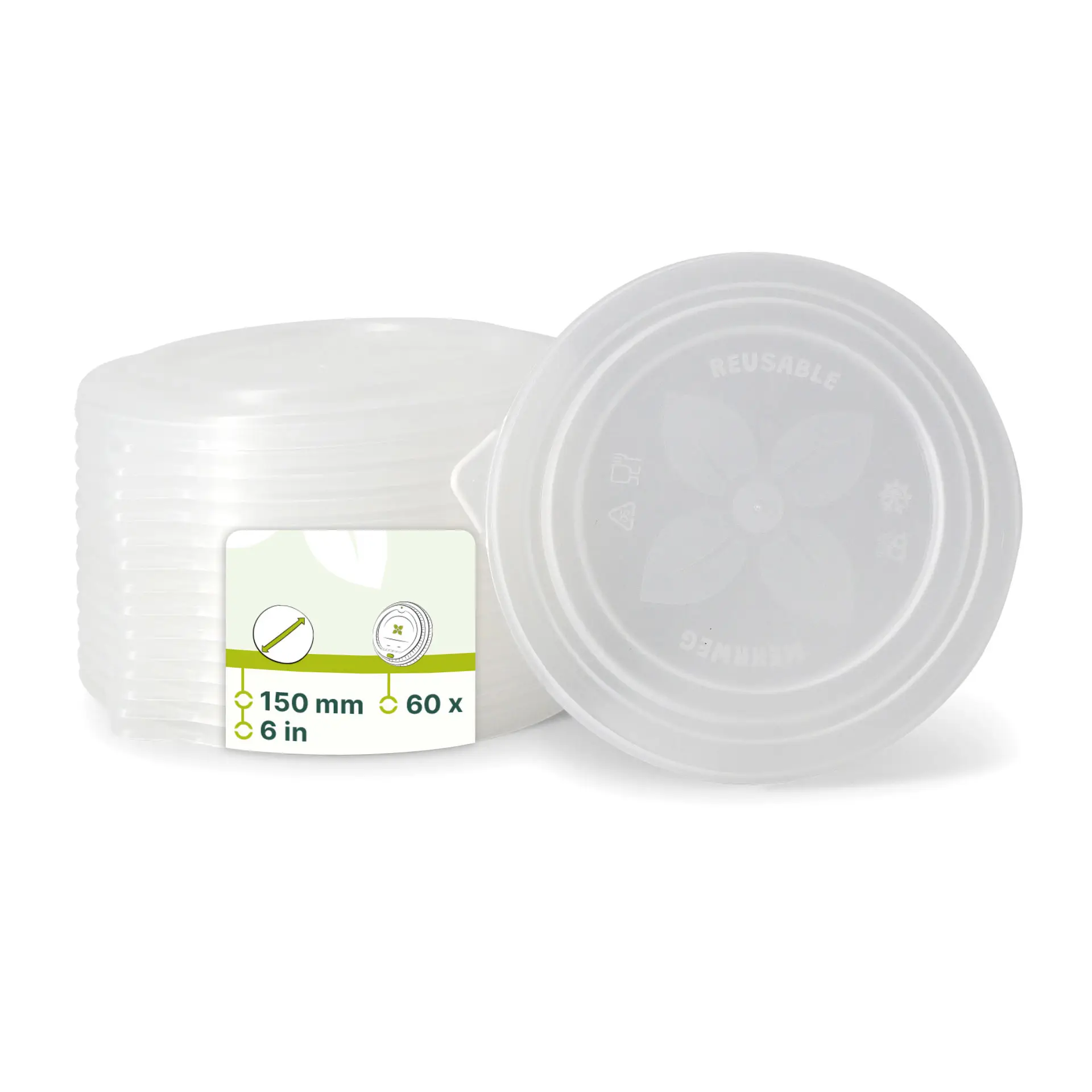 Mehrwegdeckel "merways Bowl" Ø 150 mm, PP, transparent