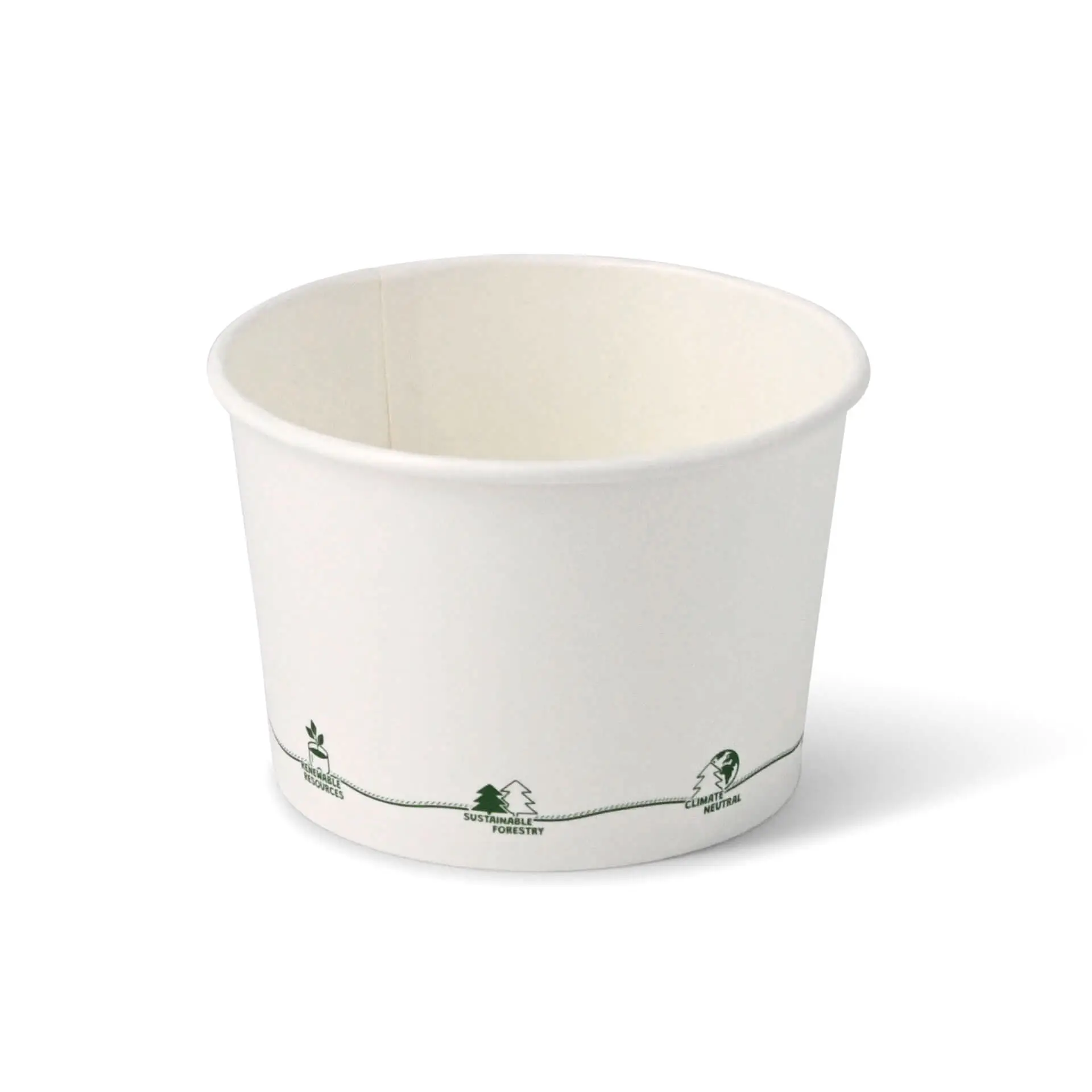 Karton-Universal-Becher 400 ml / 16 oz, Ø 115 mm, "EcoUp©"-Icons