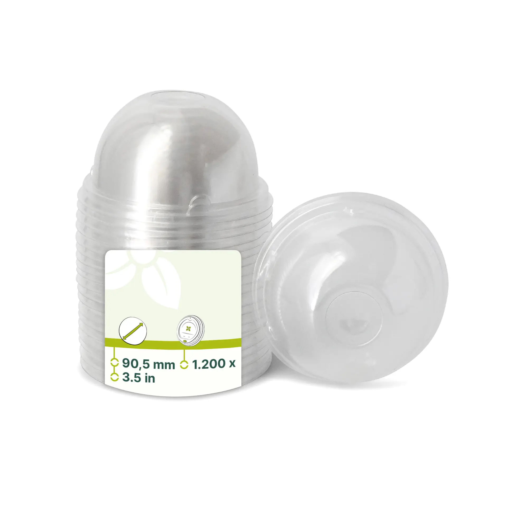 rPET-Domdeckel Ø 90,5 mm, geschlossen