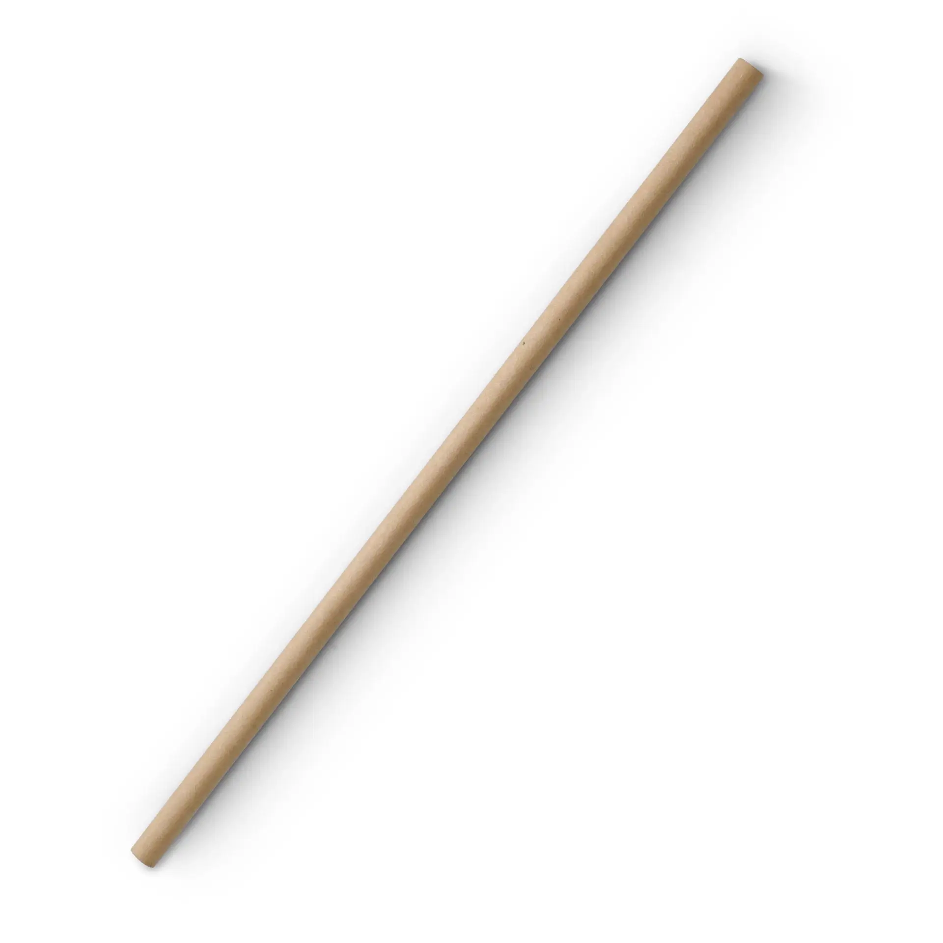 Papierstrohhalme 20 cm, Ø 0,6 cm, braun, vertikal gerollt