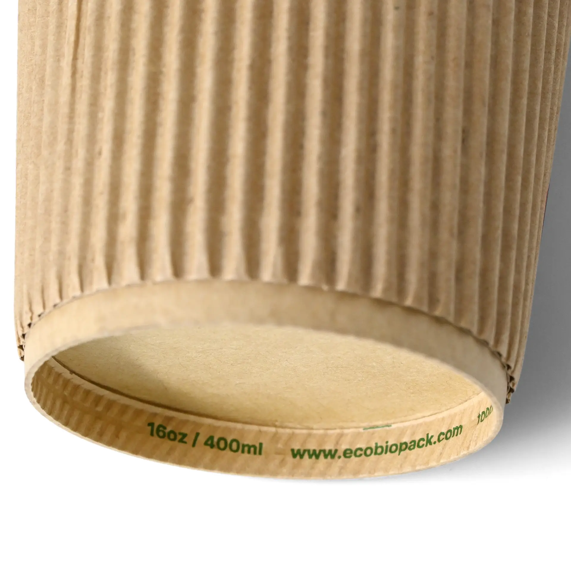 Bicchiere usa e getta marrone a tre strati con rivestimento in PLA, adatto per bevande calde, capacità di 16 oz.