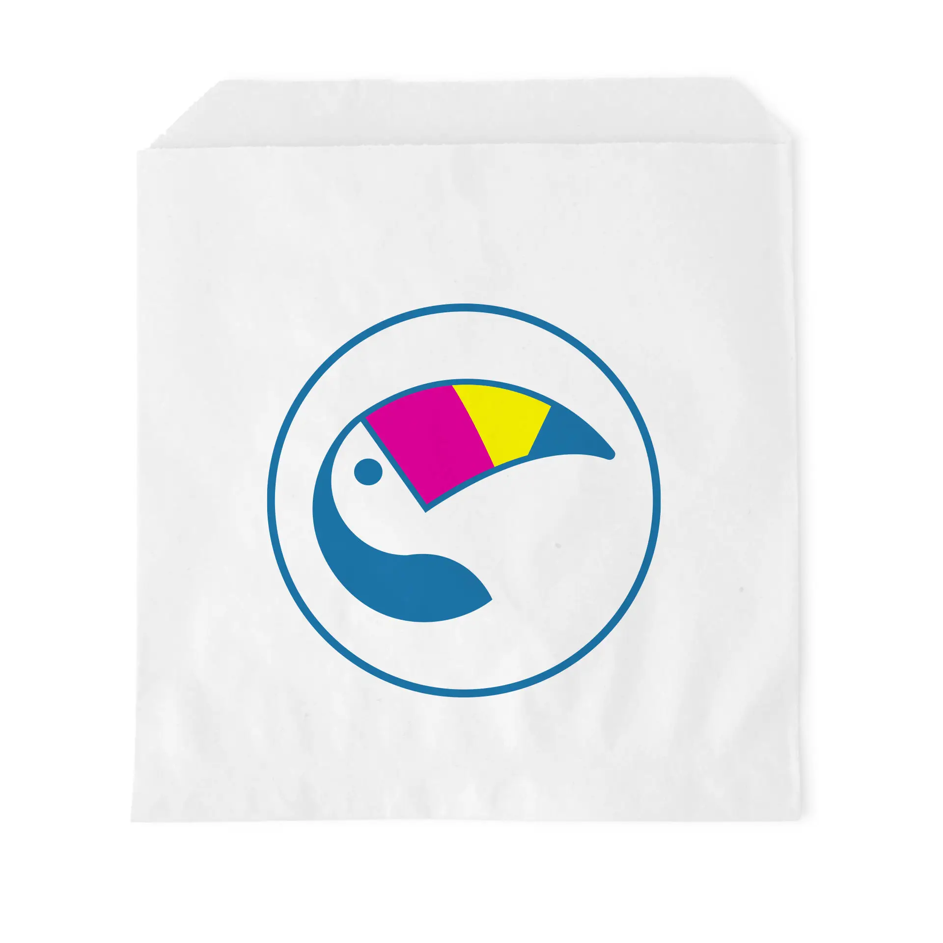 Stampa sacchetti piatti, bianco, 17 × 17 cm