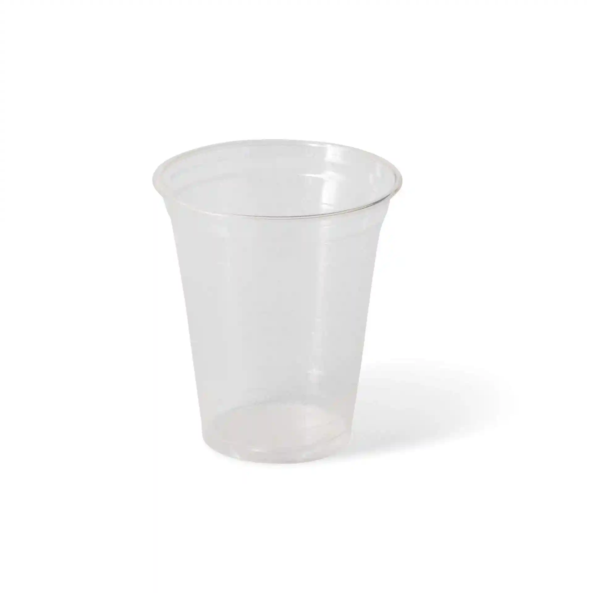 Bicchiere trasparente da 12 oz in PLA, con un'altezza di 106 mm e un diametro superiore di 95 mm.