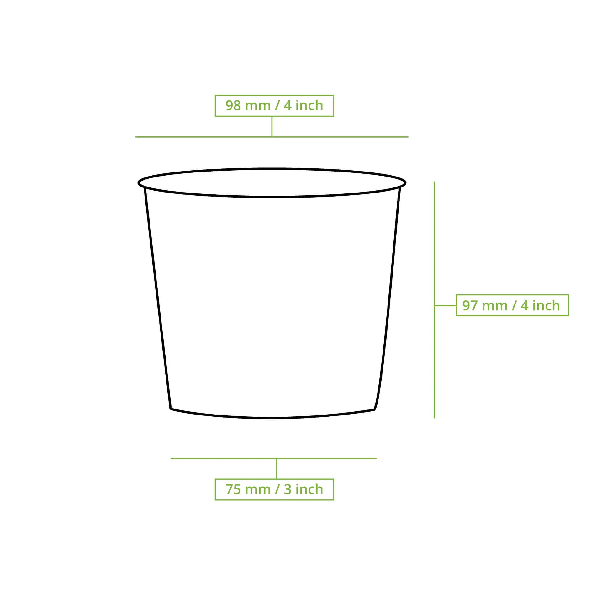 Suppenbecher to go aus Karton (Premium) 400 ml, Ø 95 mm, braun, bio-beschichtet