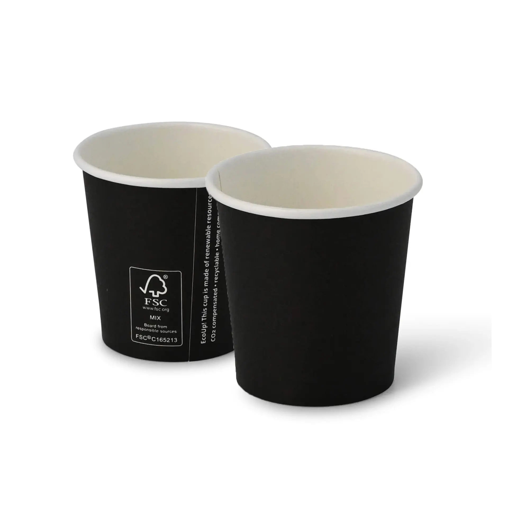 Pappbecher 100 ml / 4 oz, Ø 62 mm, schwarz