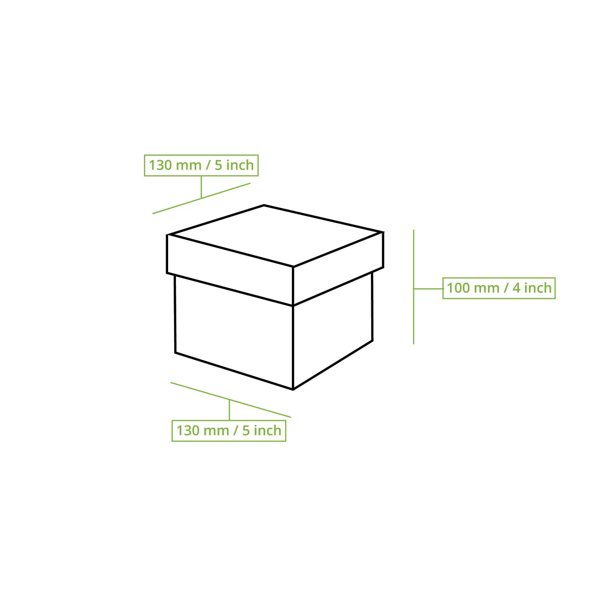 Burgerboxen 13 x 13 x 10 cm, Kraftkarton, braun, faltbar