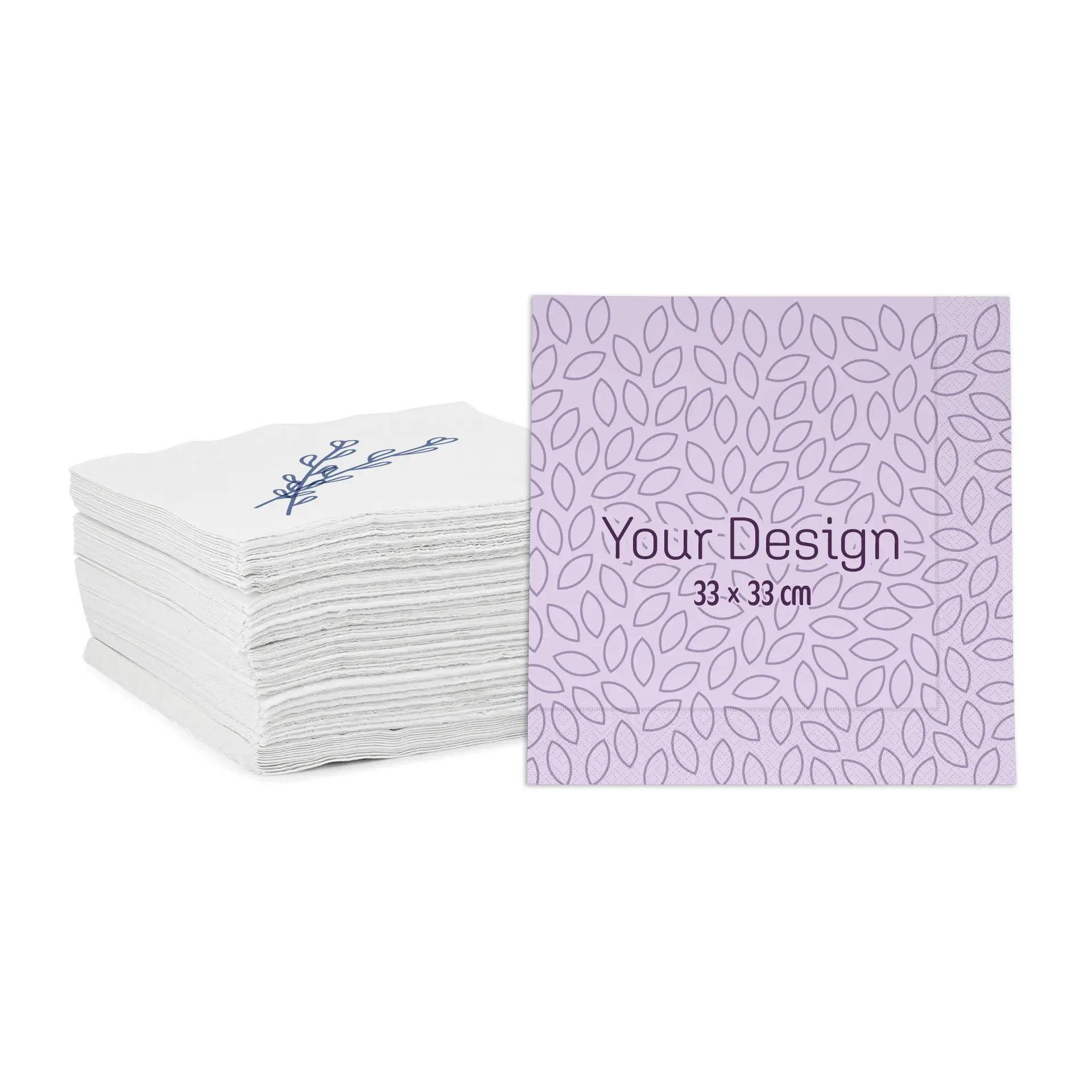 Bedruckte Servietten, 33 x 33 cm, 1/4 Falz