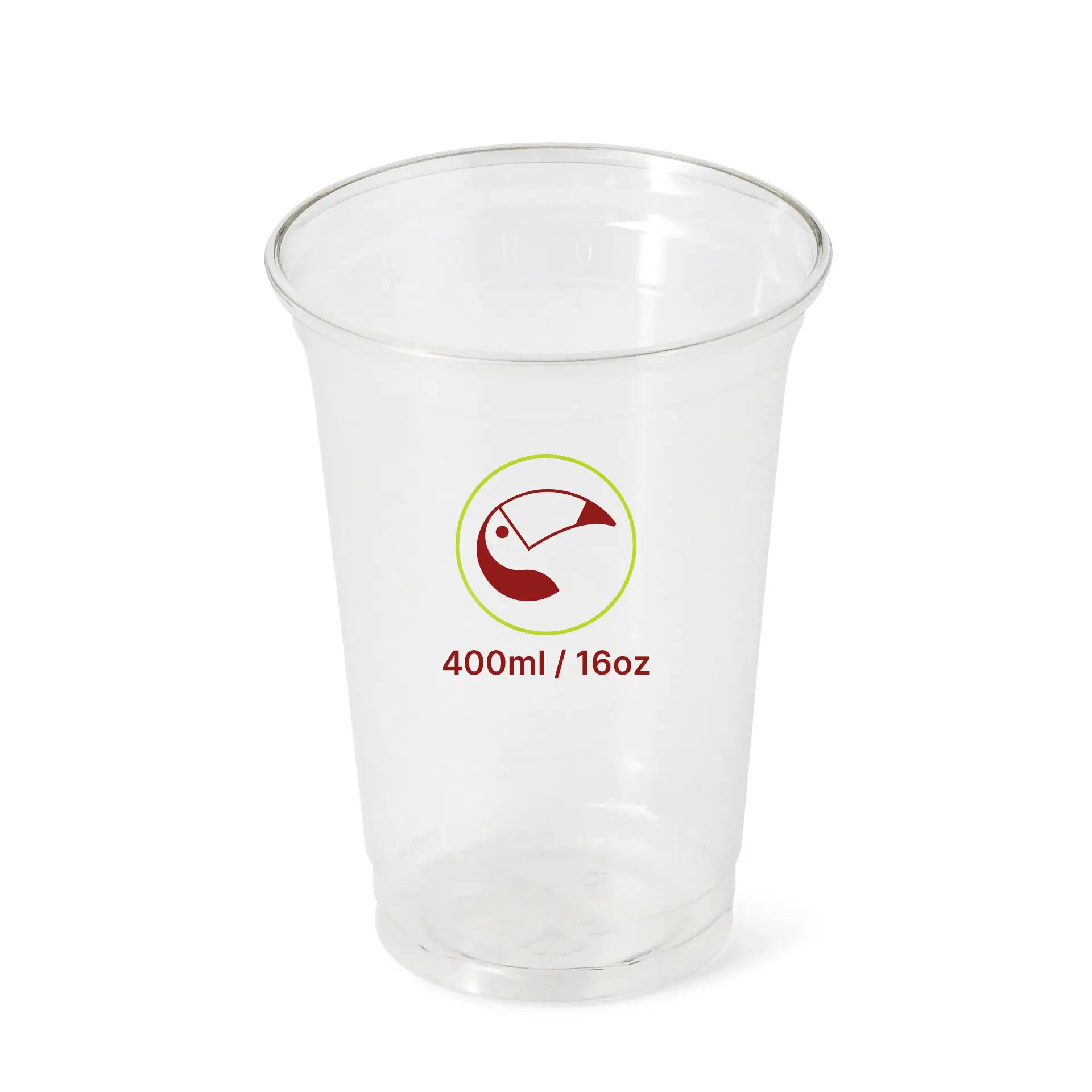 Bicchieri di plastica personalizzati 400 ml / 16 oz, trasparenti, rPET