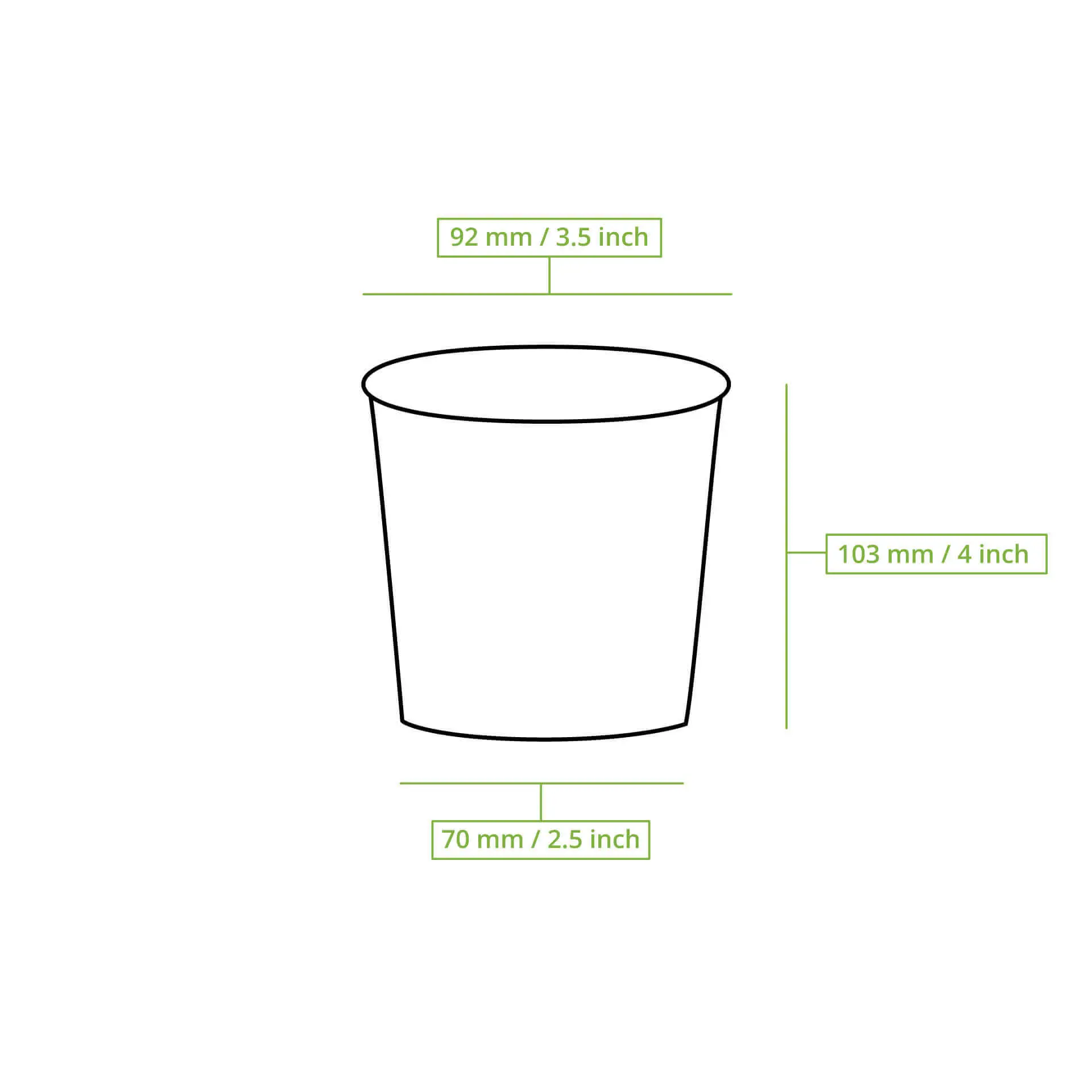 Eisbecher aus Pappe XXL, 400 ml, max. 450 ml, Ø 92 mm, braun