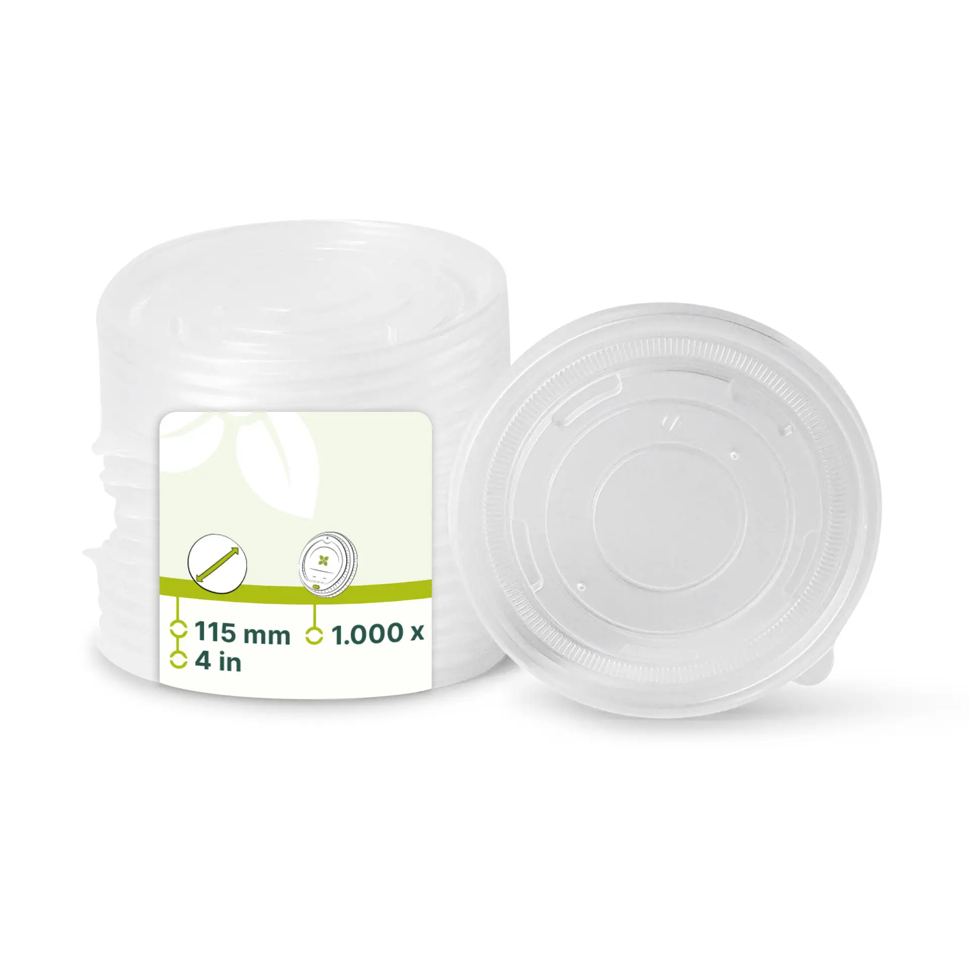PP-Flachdeckel Ø 115 mm, geschlossen (f. Universal-Becher)