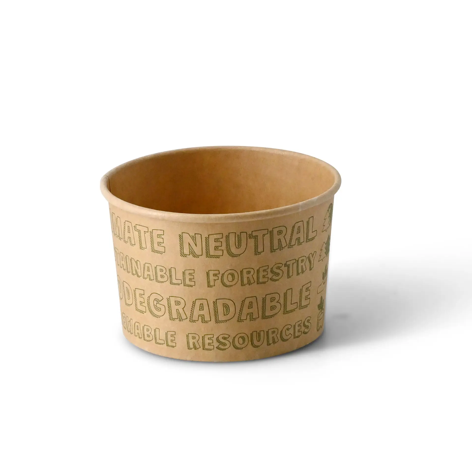 Papp-Eisbecher (bio-beschichtet) 150 ml / 6 oz, ungebleicht, EcoUp