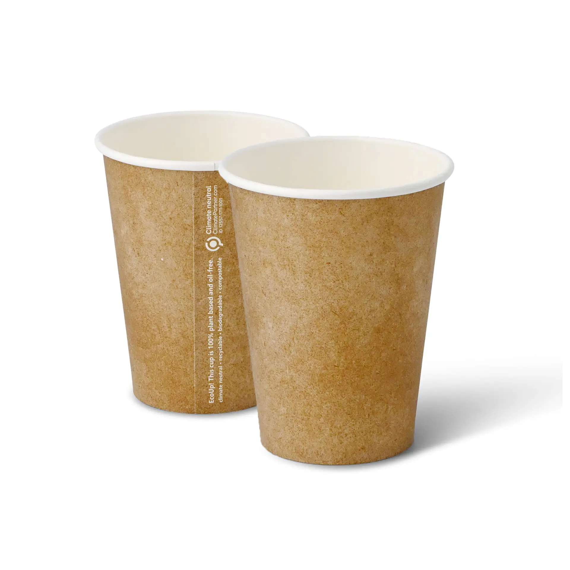 Pappbecher 300 ml / 12 oz, Ø 90 mm, braun, innen weiß