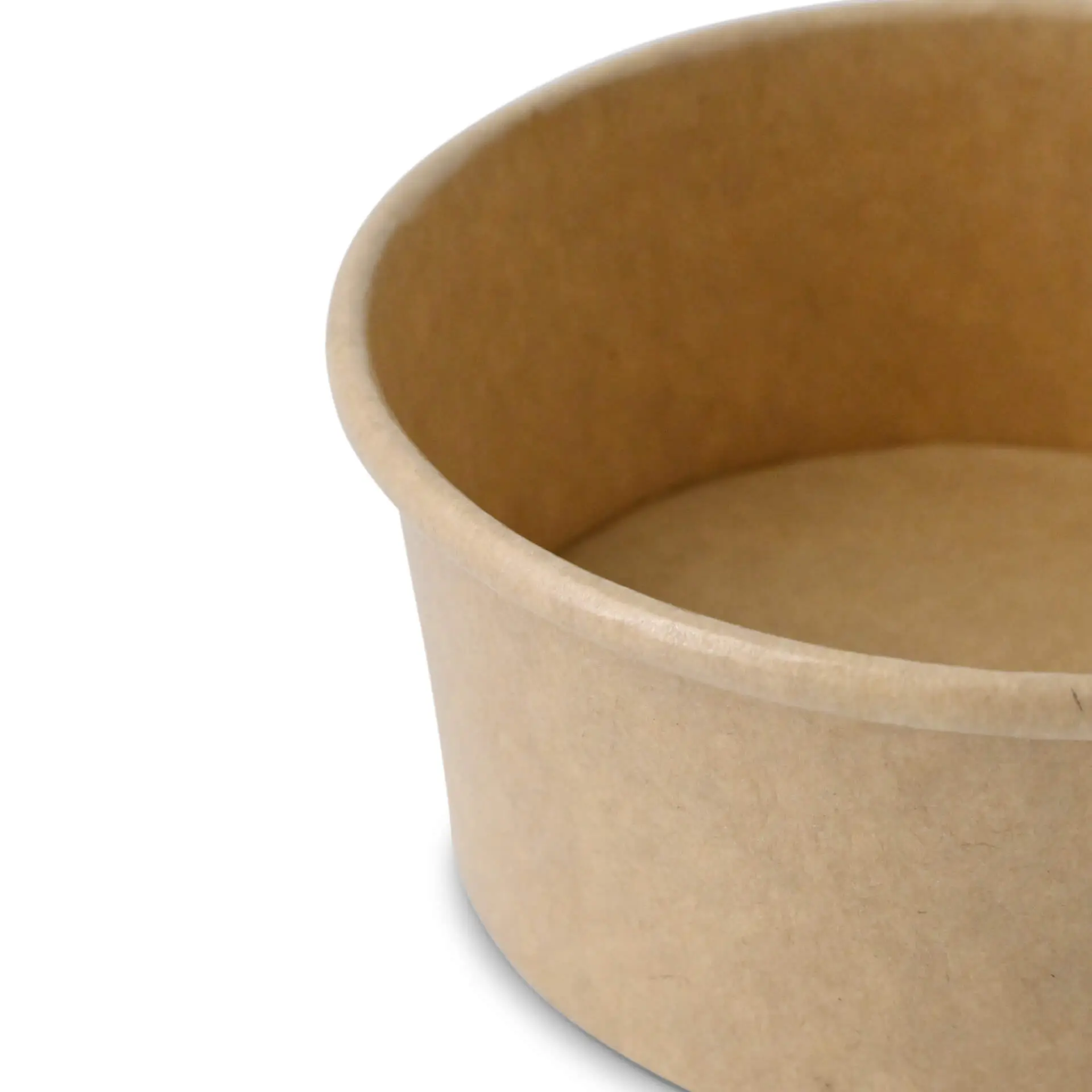 Cup per gelato in carta marrone rivestito in PE, 4 oz con una capacità massima di 6 oz, ideale per servire dolci congelati e snack.