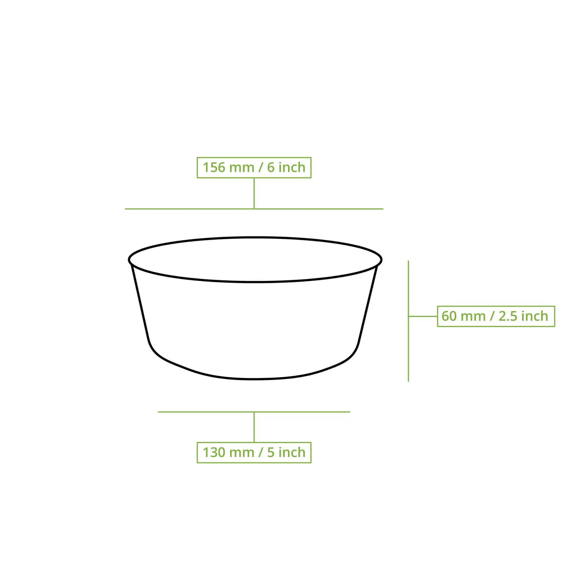 Mehrweg-Schalen "merways Bowl" 650 ml, Ø 150 mm, Pfeffer / grau