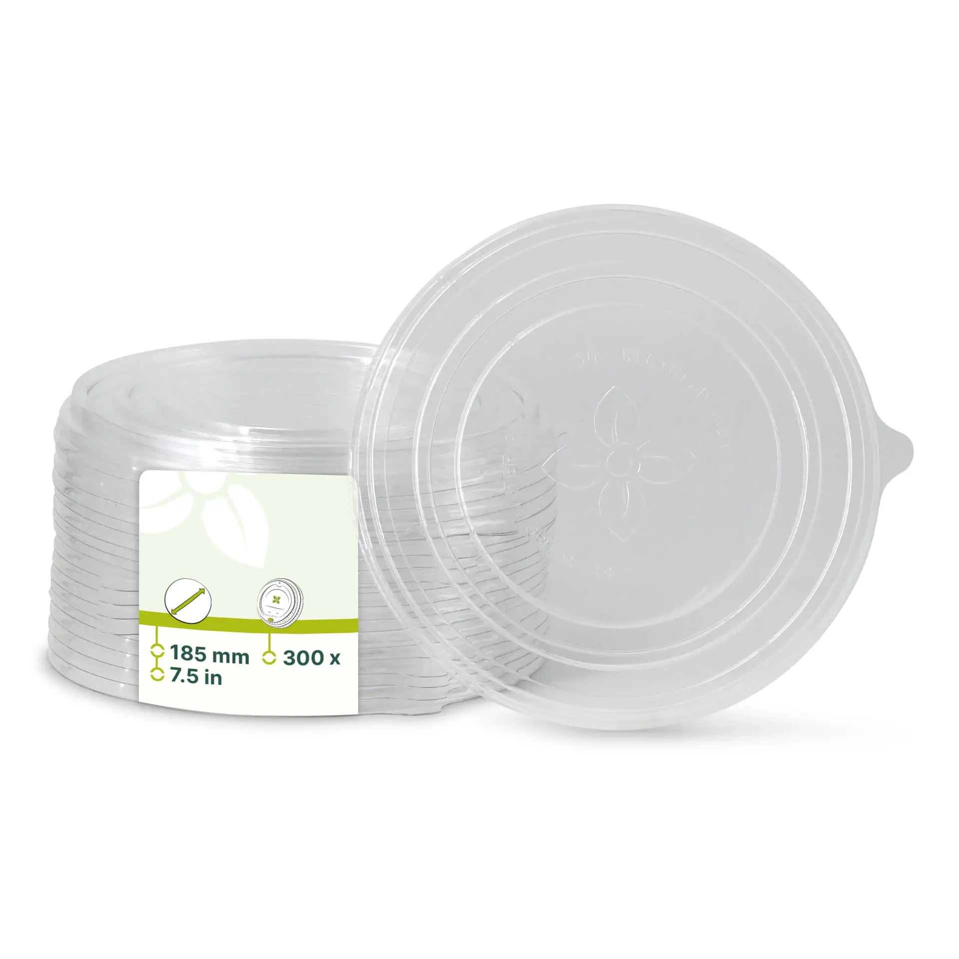 rPET-Deckel Ø 185 mm, klar