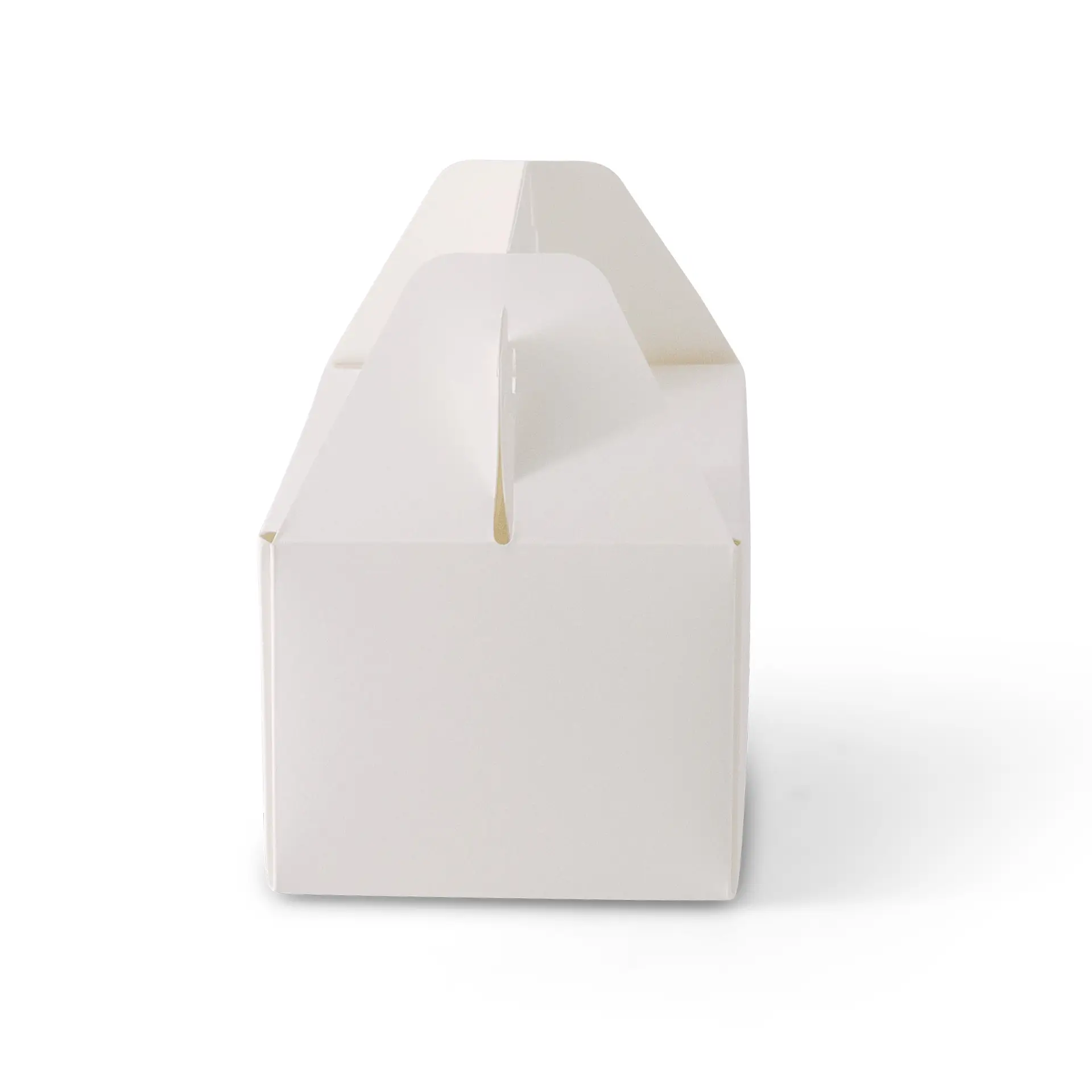 Kuchenbox aus Pappe mit Griff S, 18 x 11 x 9 cm, weiß, faltbar