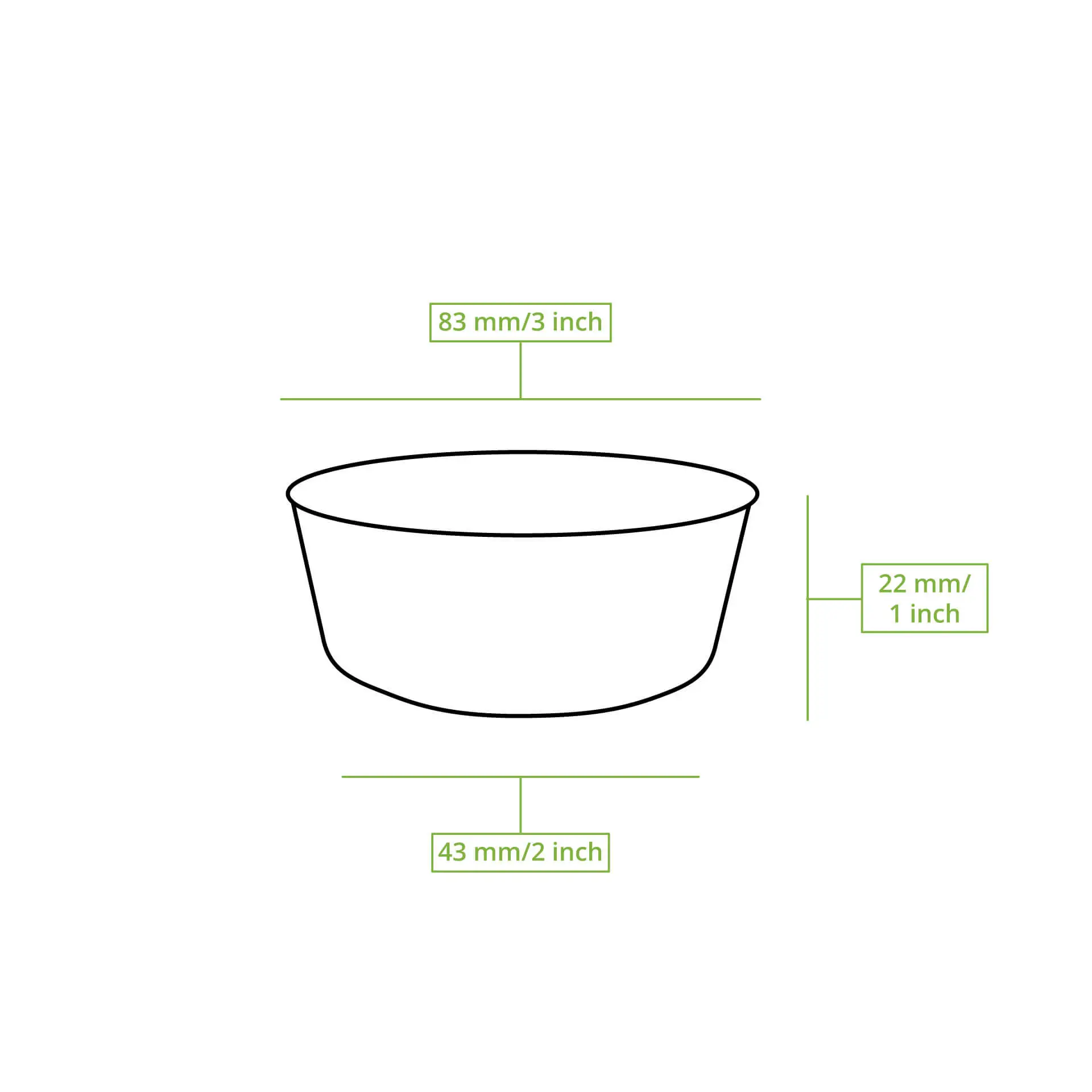 Palmblatt Schälchen "Palmware®" 80 ml, quadratisch