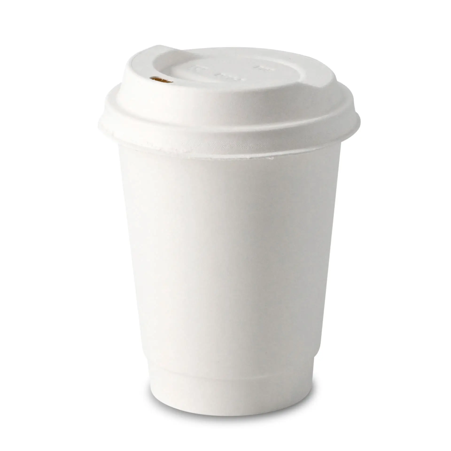 Bicchiere da caffè to go, 300 ml / 12 oz, Ø 90 mm, doppia parete, bianco, rivestito in PLA