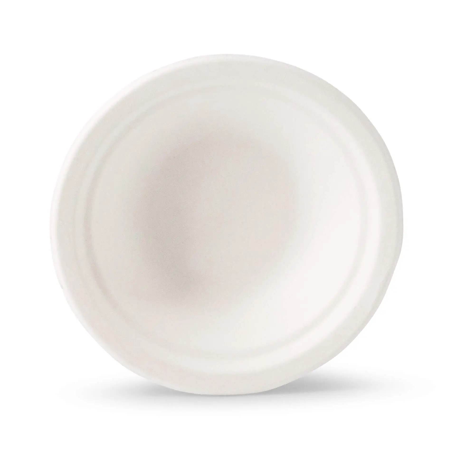 Ciotola rotonda in canna da zucchero bianca, 400 ml, con superficie liscia; adatta per piatti caldi e freddi.