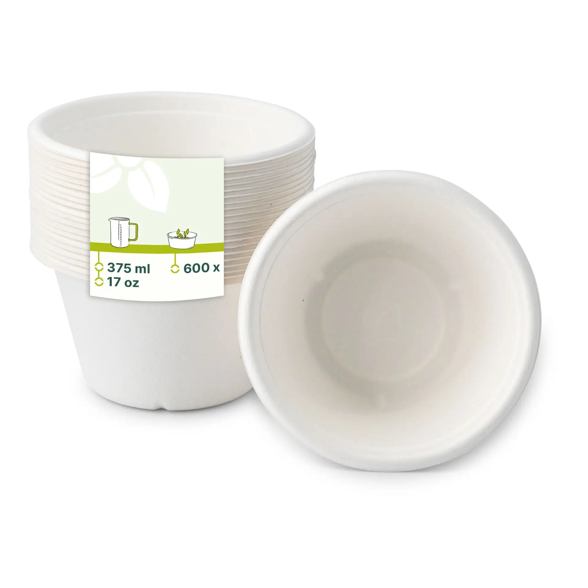 Suppenbecher to go aus Zuckerrohr 375 ml, Ø 135 mm