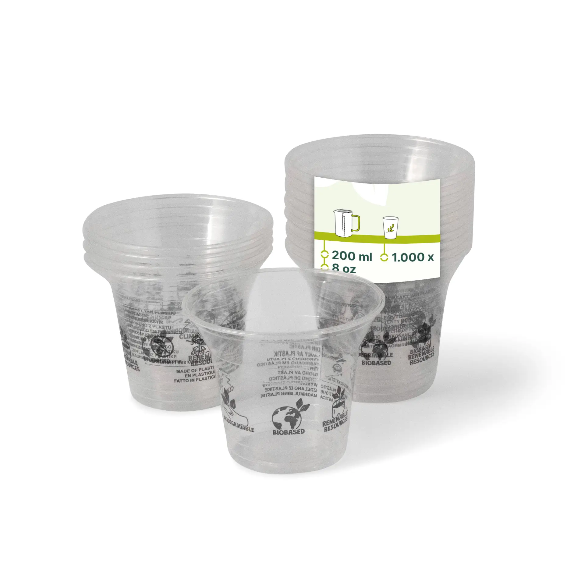 Smoothie Becher aus PLA 200 ml / 8 oz, Ø 96 mm