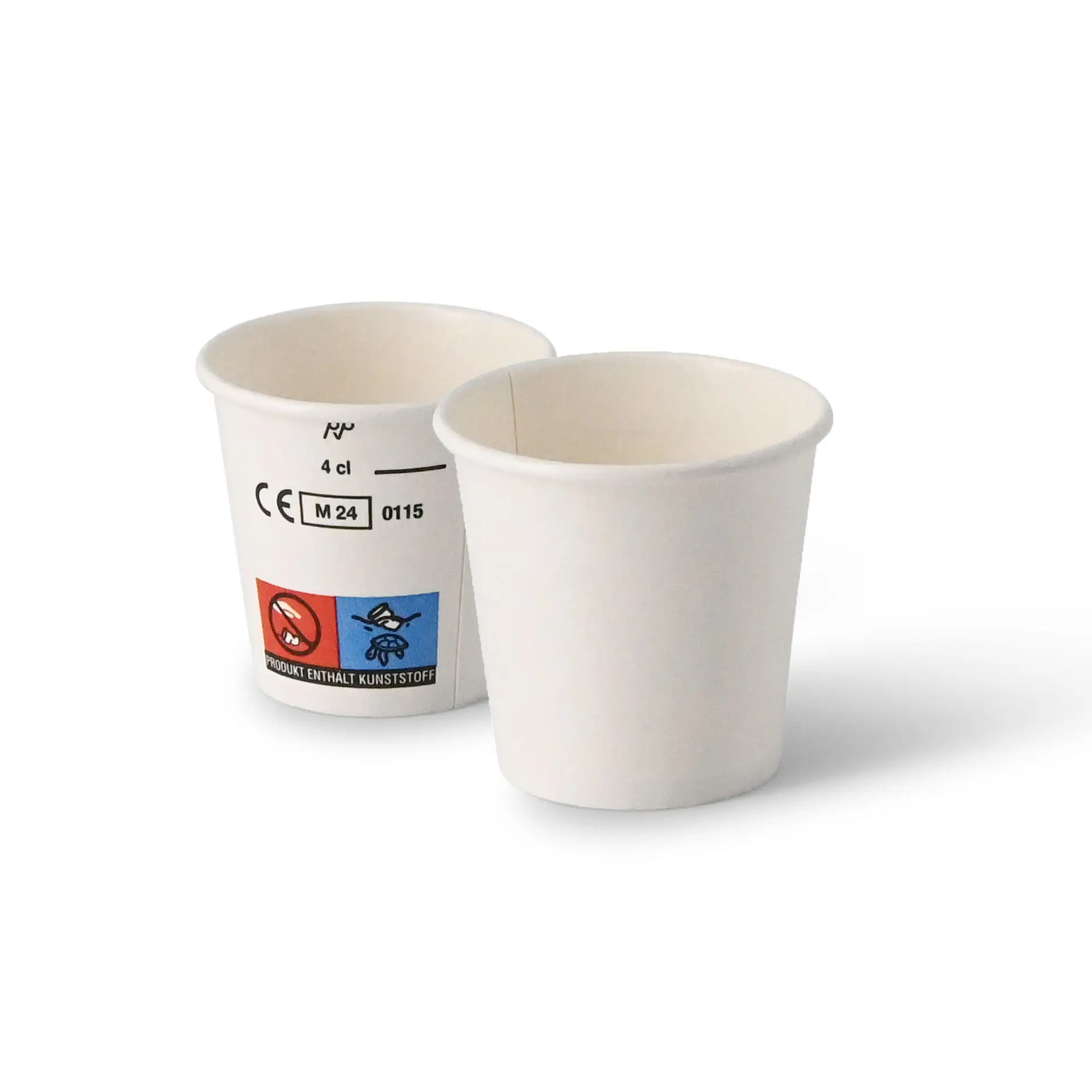 Schnapsbecher aus Papier (beschichtet) 40 ml / 1,5 oz, weiß