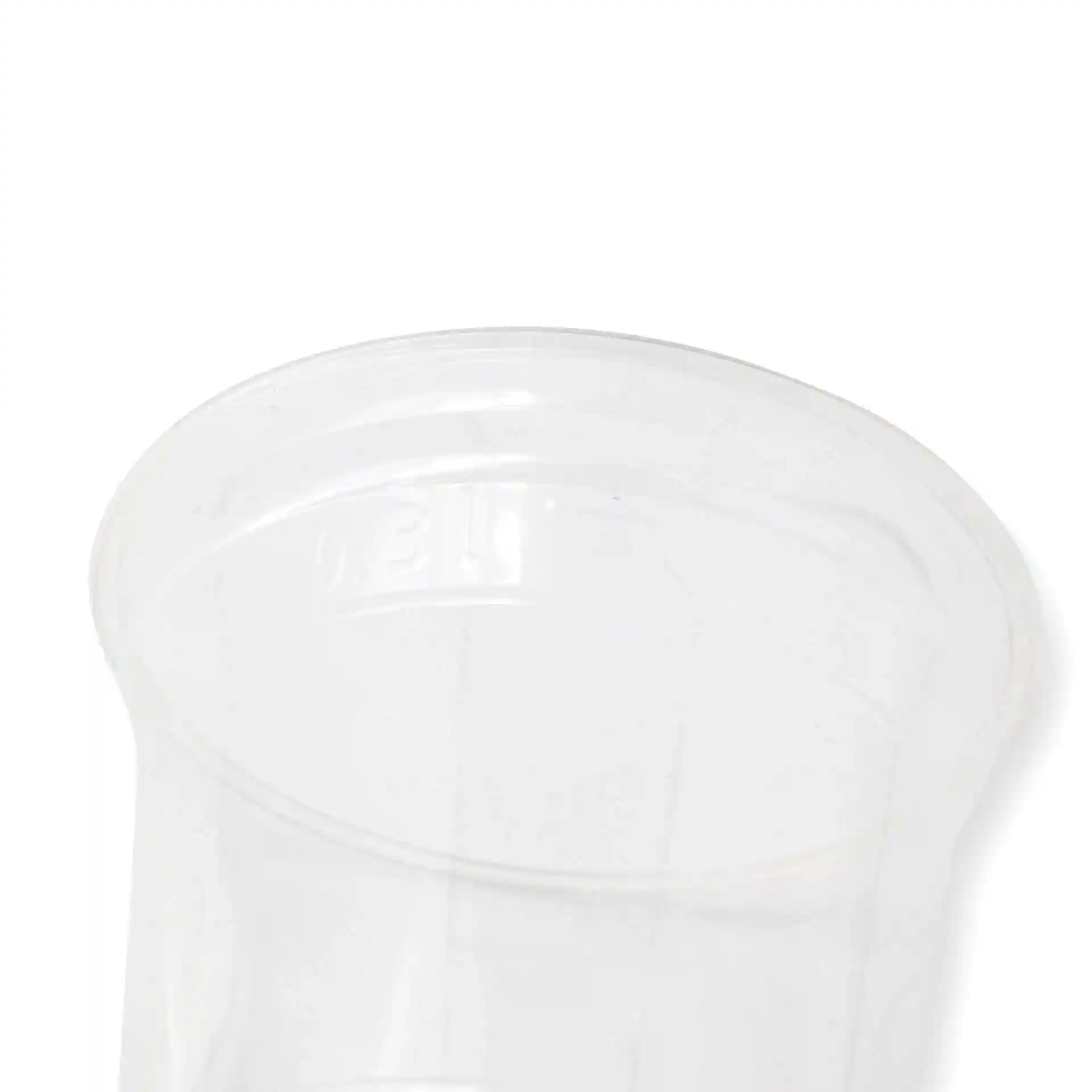 Bicchiere di plastica trasparente da 12 oz con un diametro di 95 mm e un'altezza di 106 mm, realizzato in materiale PLA.