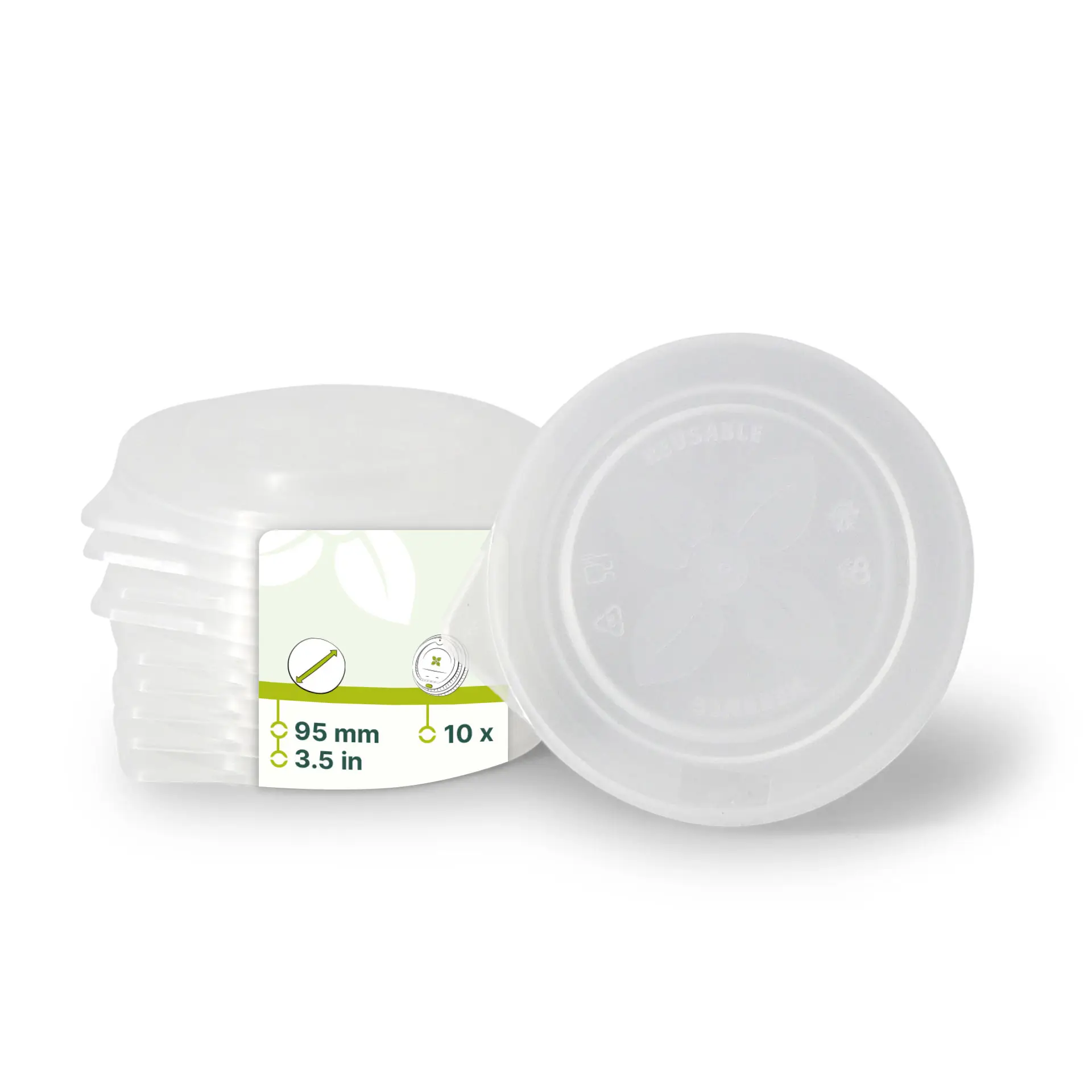 Mehrwegdeckel "merways Cup" Ø 95 mm, PP, transparent