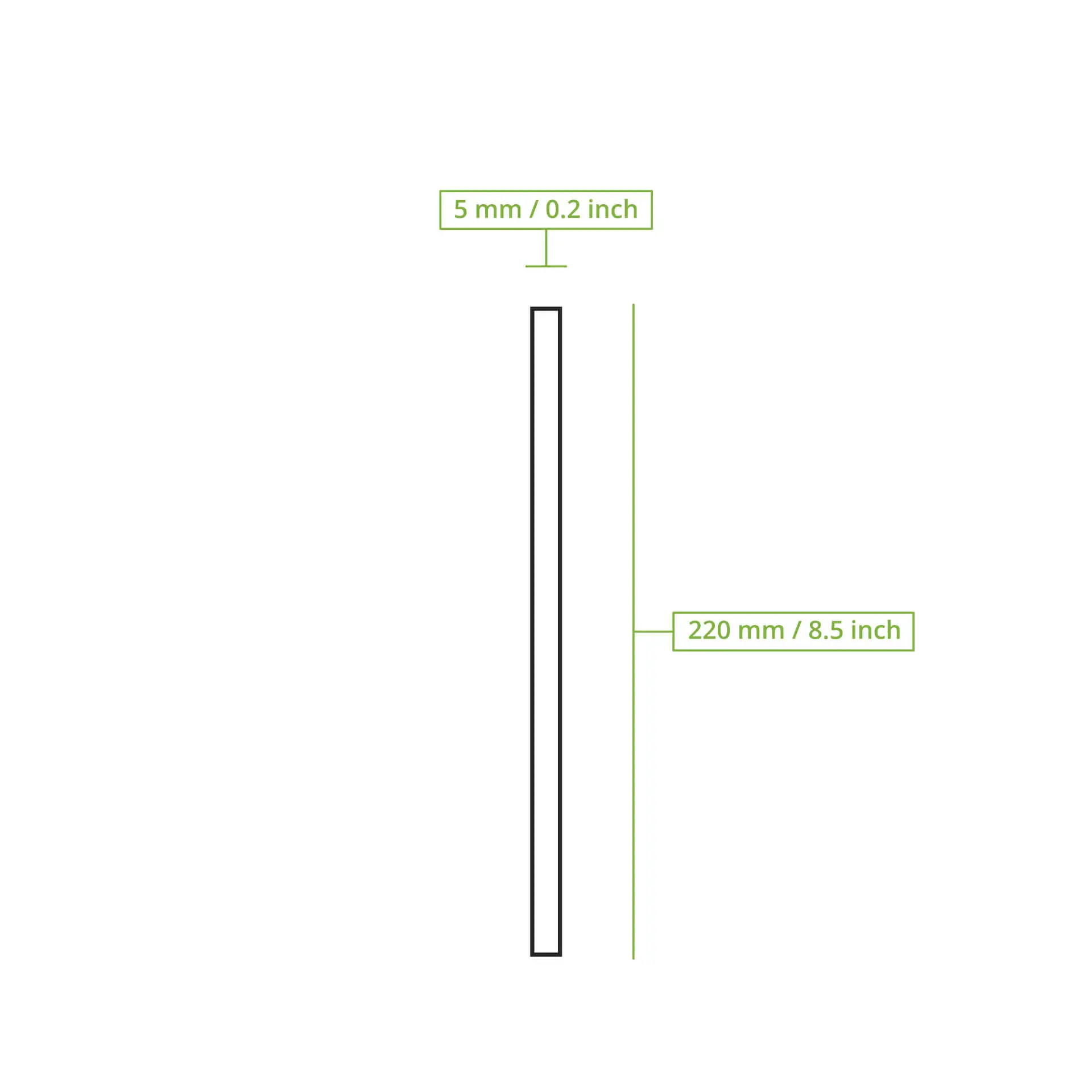 Straw flessibile in carta nera, diametro di 5 mm e lungo 220 mm; adatto per bevande fredde; biodegradabile e realizzato con legno sostenibile.