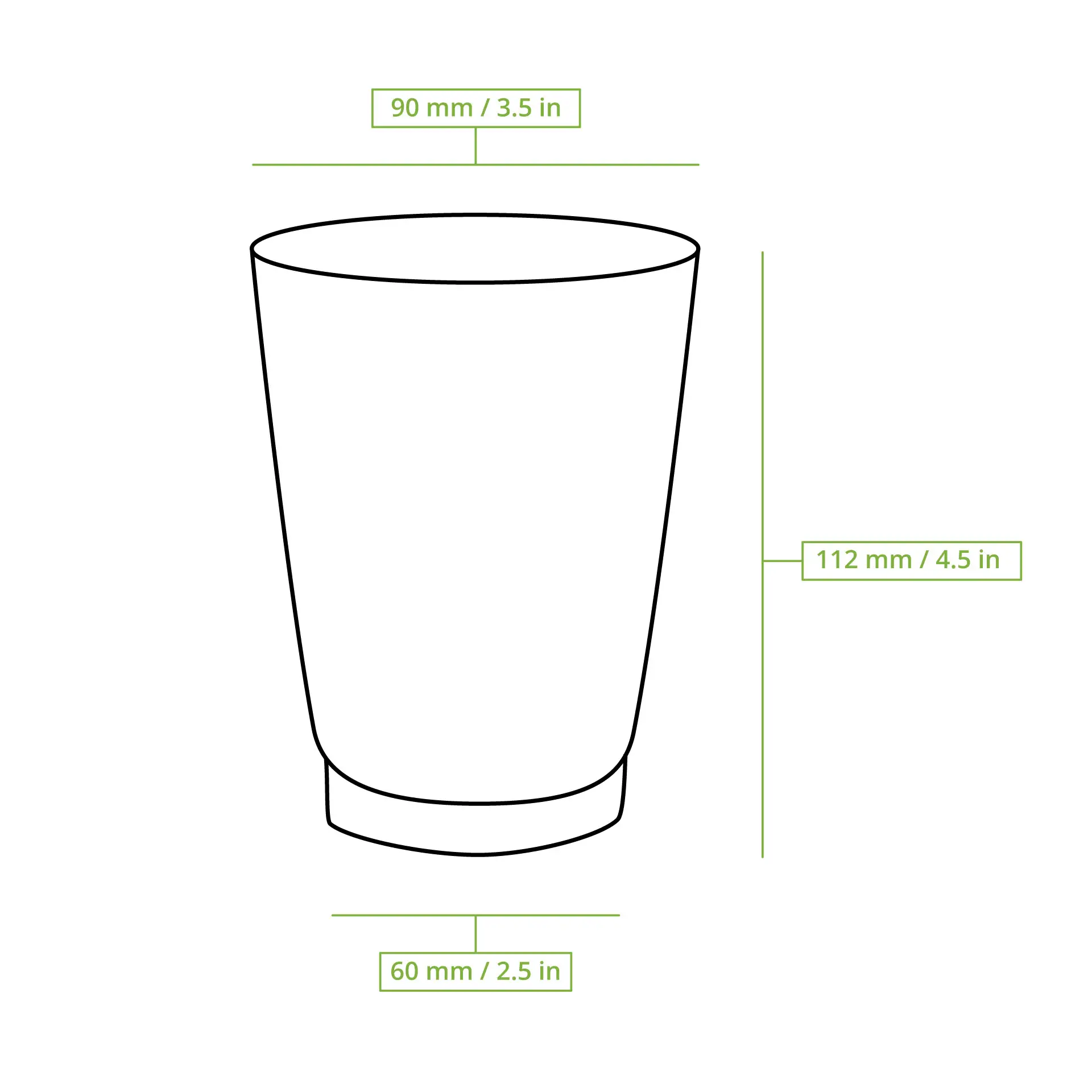 Bicchiere con parete ondulata / bicchiere da caffè da asporto 300 ml / 12 oz, Ø 90 mm, marrone, rivestimento in PLA