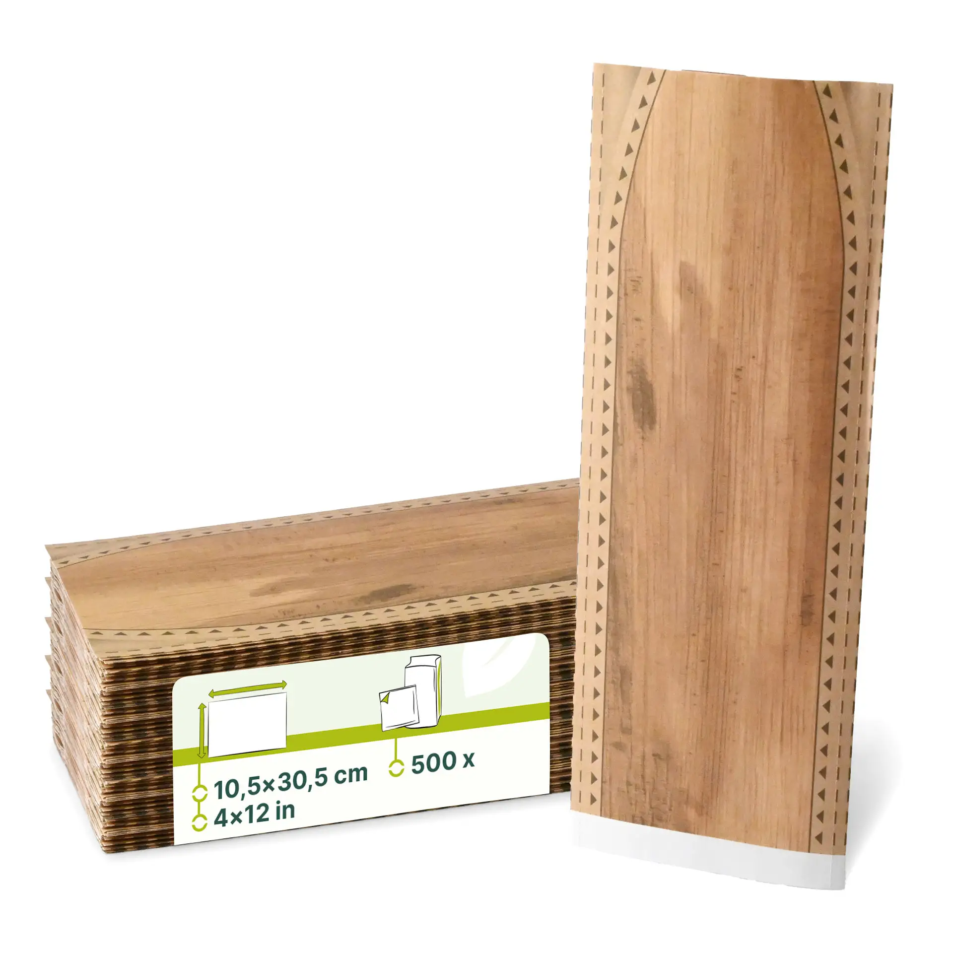 Wrap Papier S 10,5 x 30,5 cm, braun, vorgefaltet