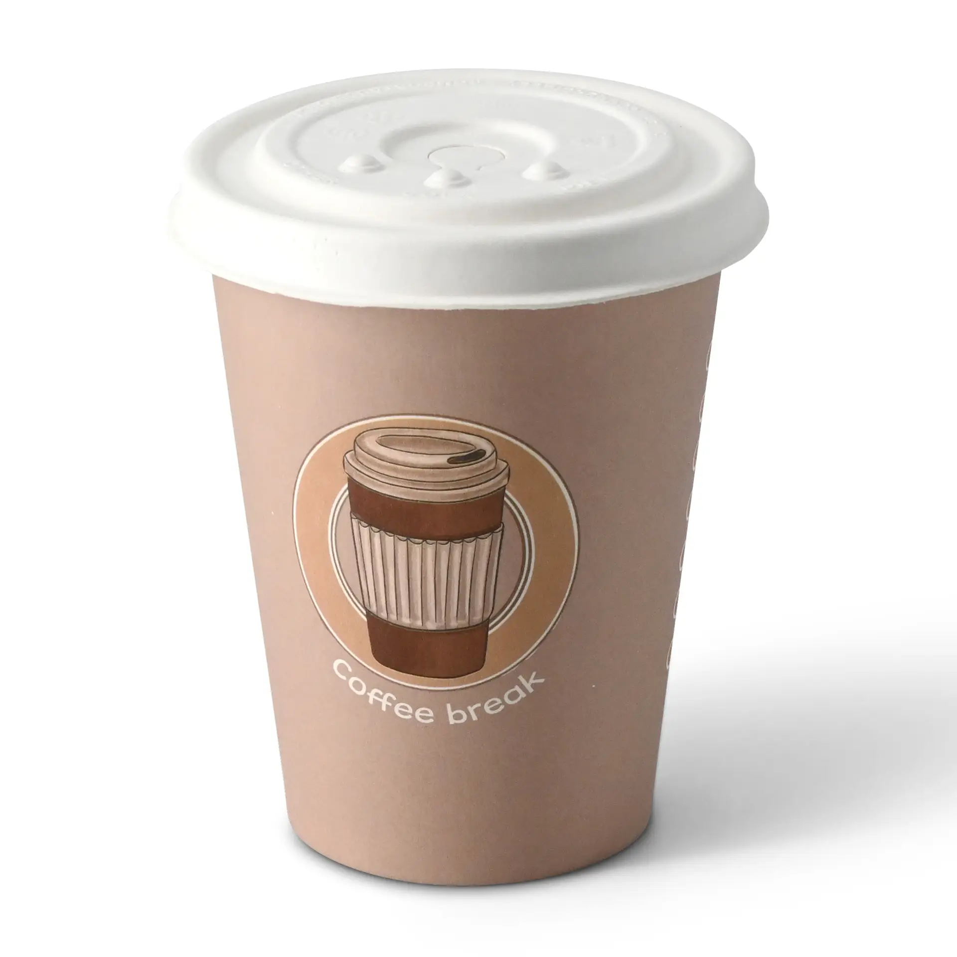 Papp-Flachdeckel Ø 90 mm, weiß, Halmkreuz